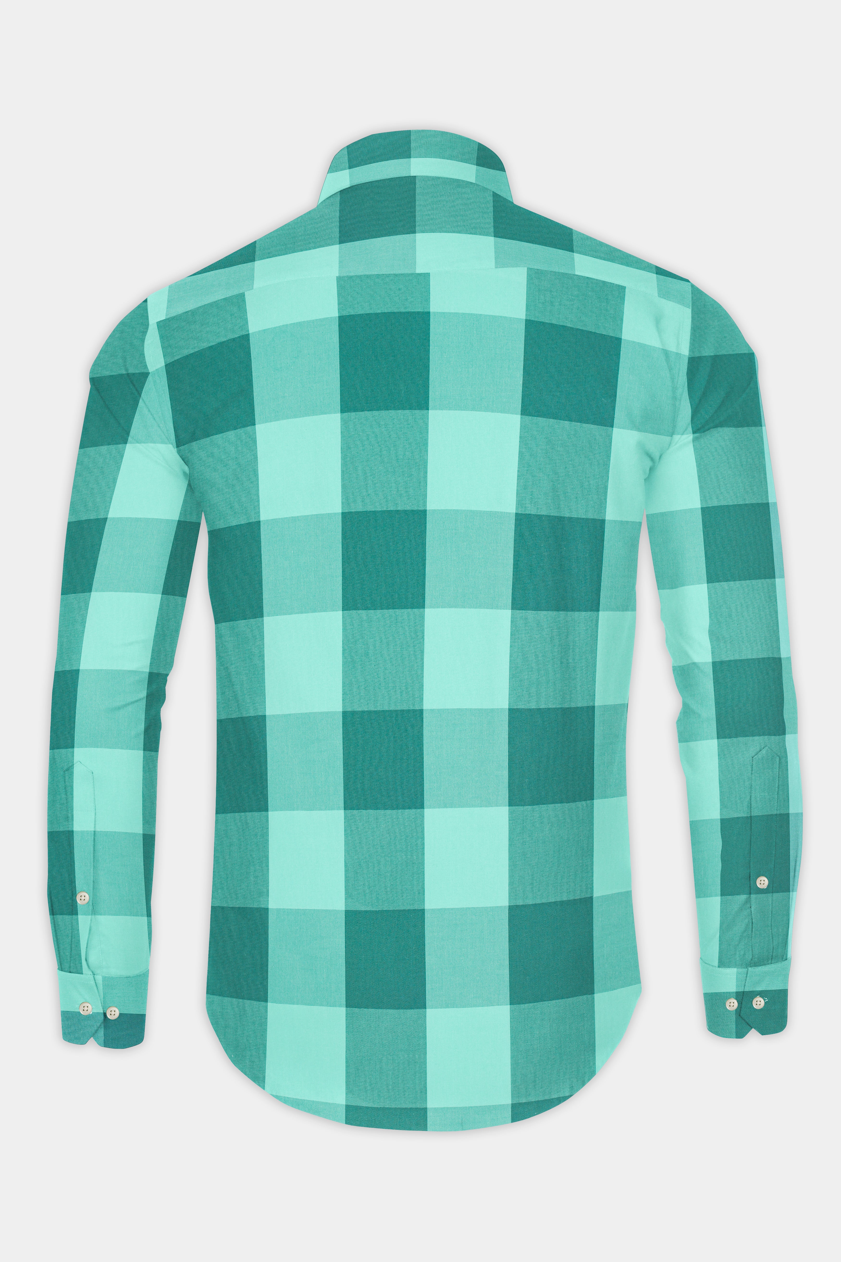 Riptide and Persian Green Premium Cotton Shirt