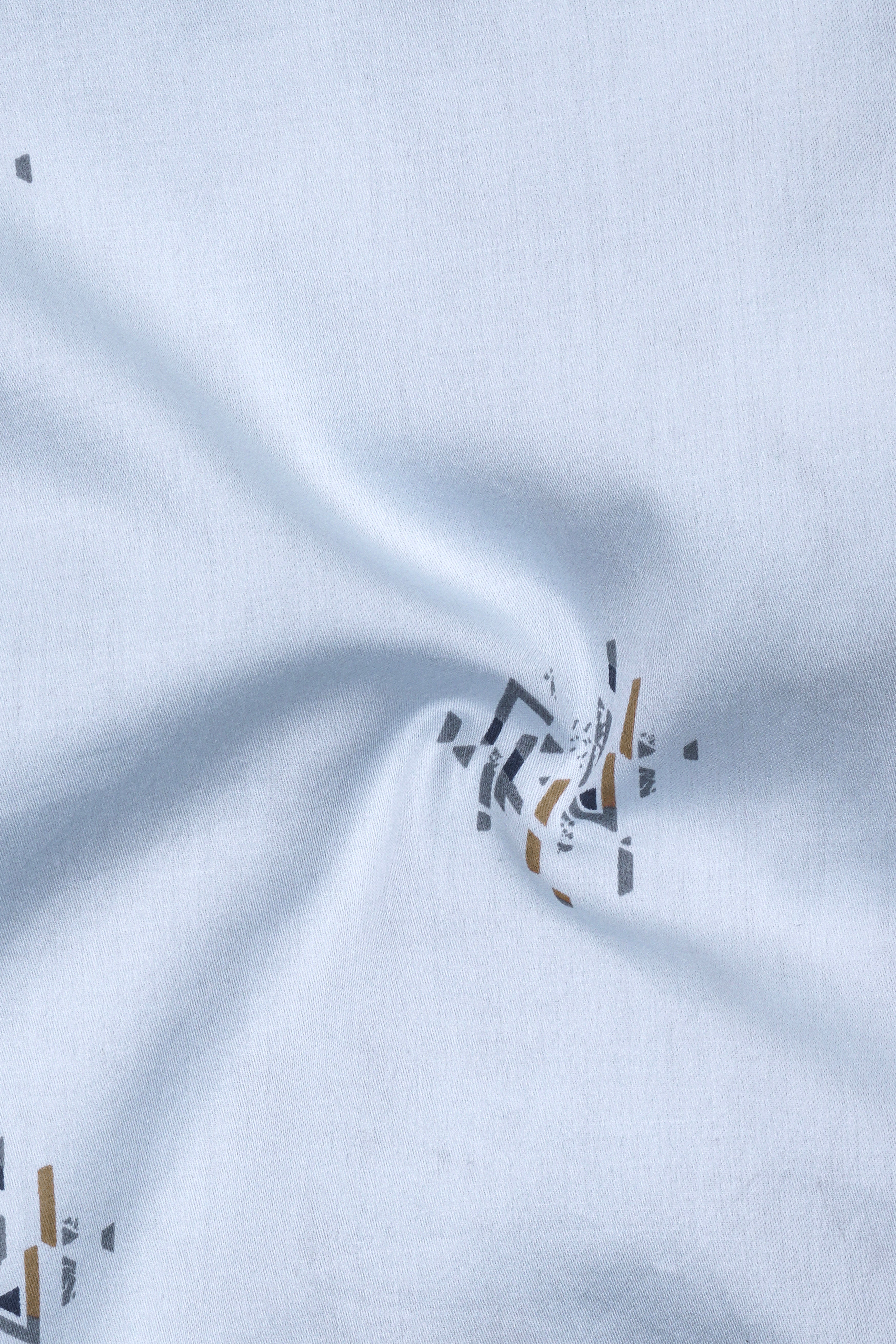 Sky Blue Geographic Printed Super Soft Premium Cotton Shirt