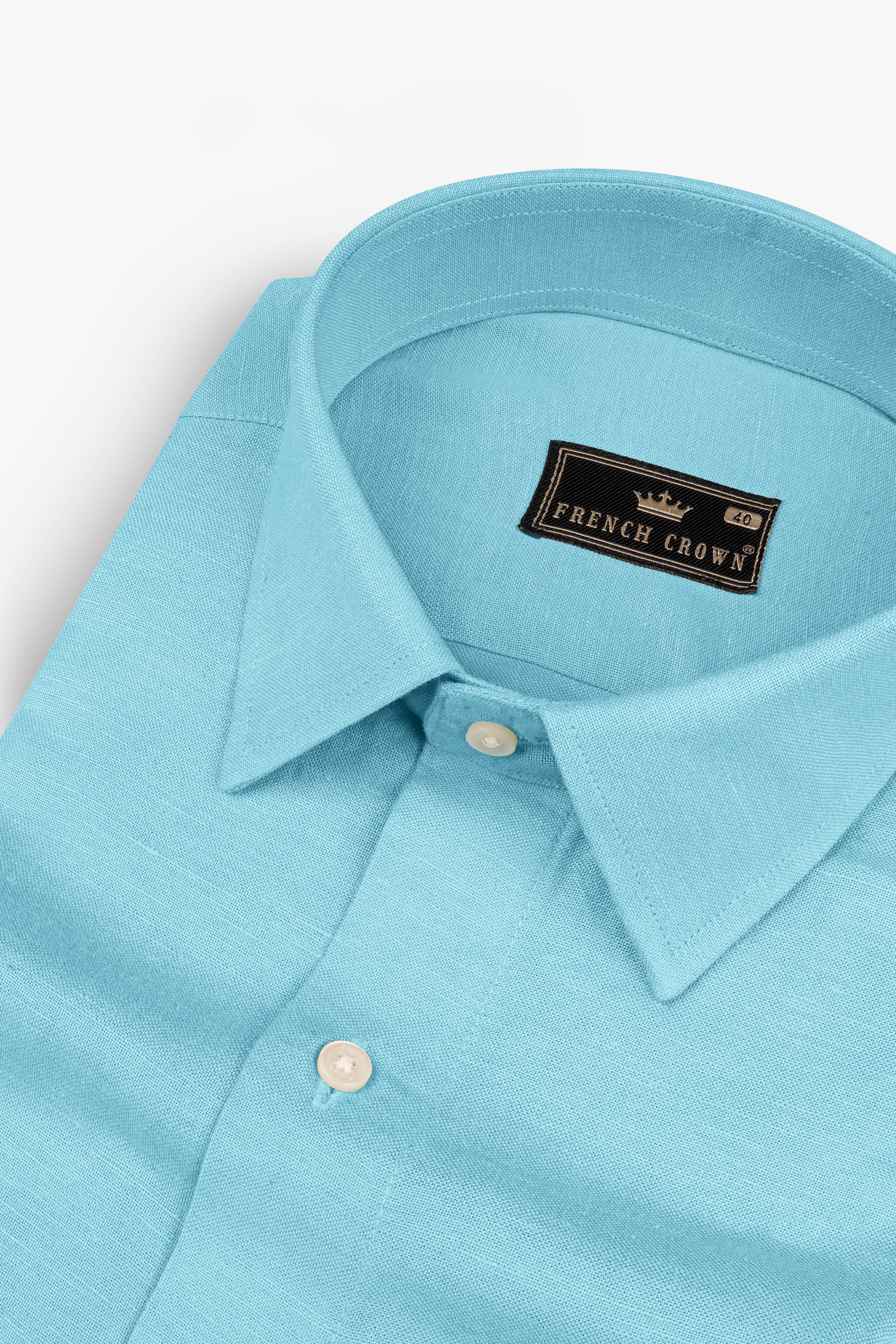 Tiffany Blue Luxurious Linen Shirt