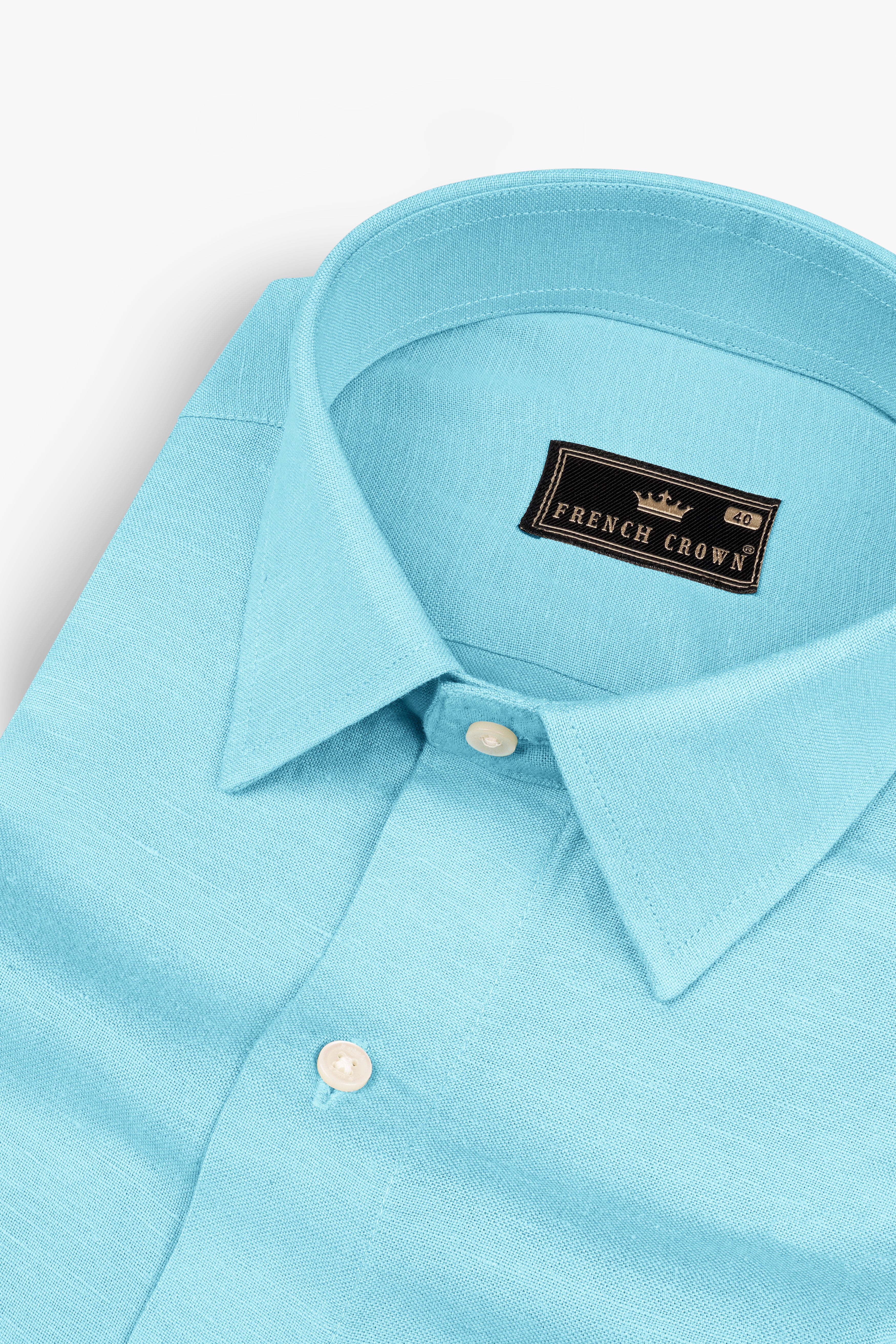 Tiffany Blue Luxurious Linen Shirt