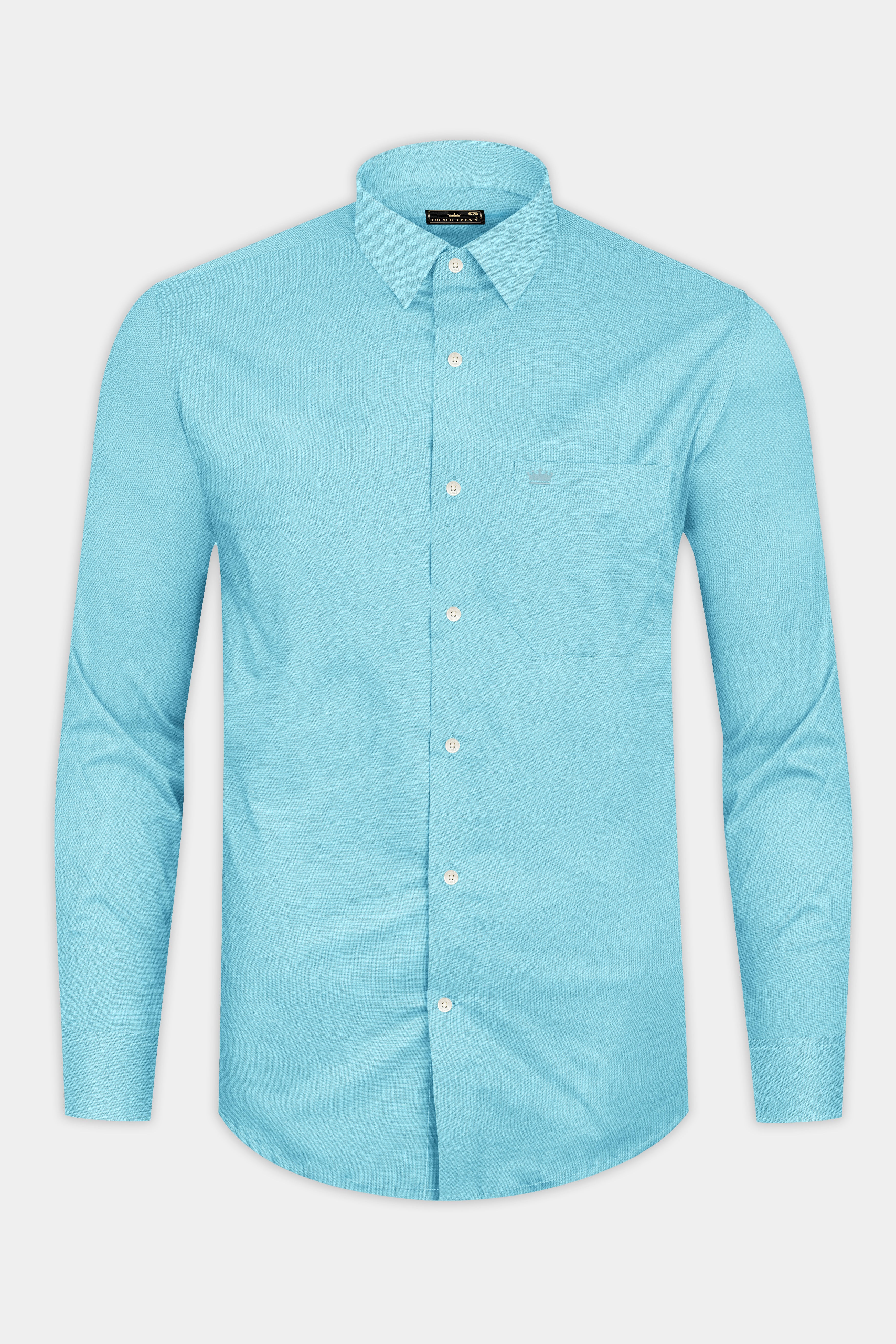 Tiffany Blue Luxurious Linen Shirt