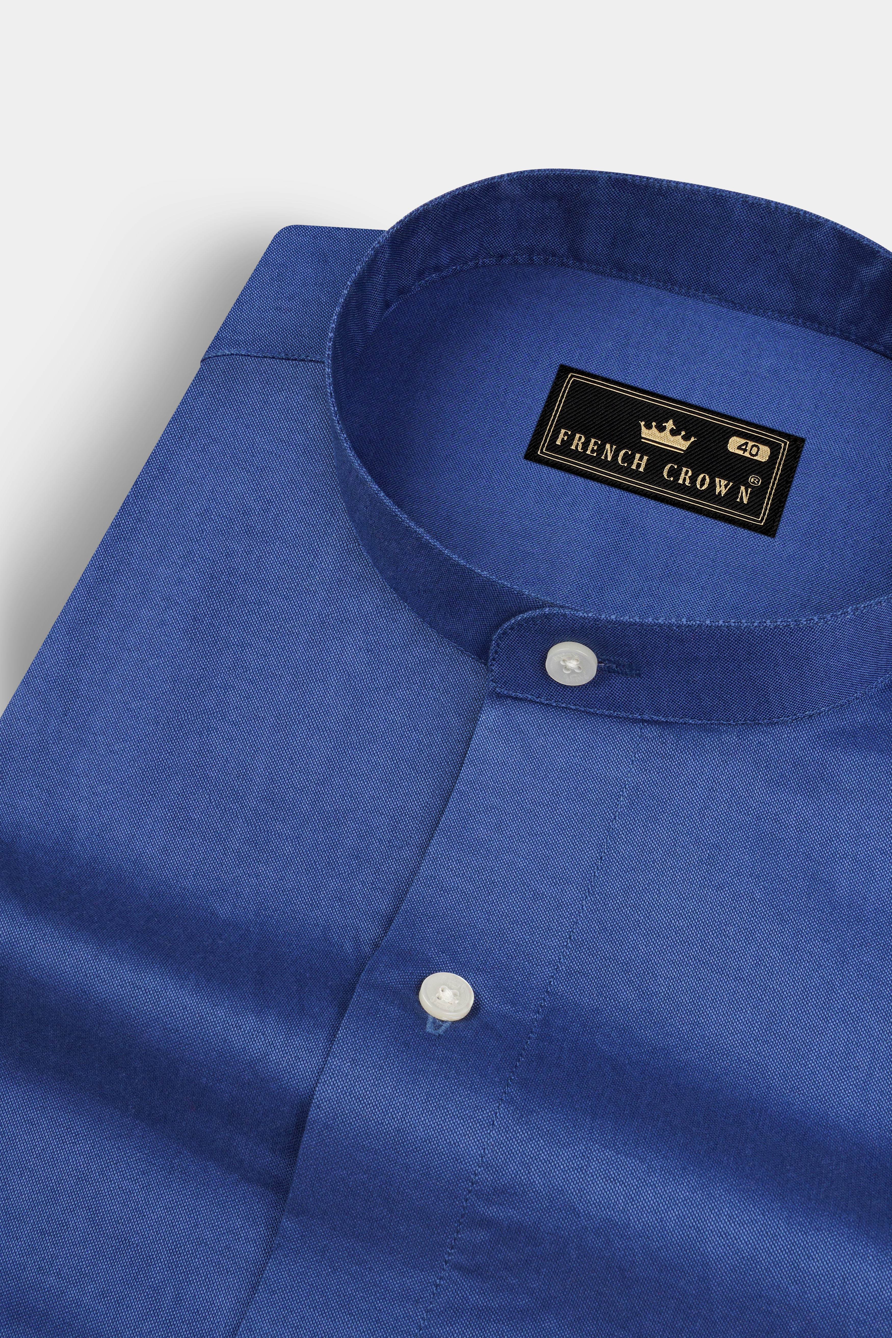 Twilight Blue Luxurious Linen Shirt