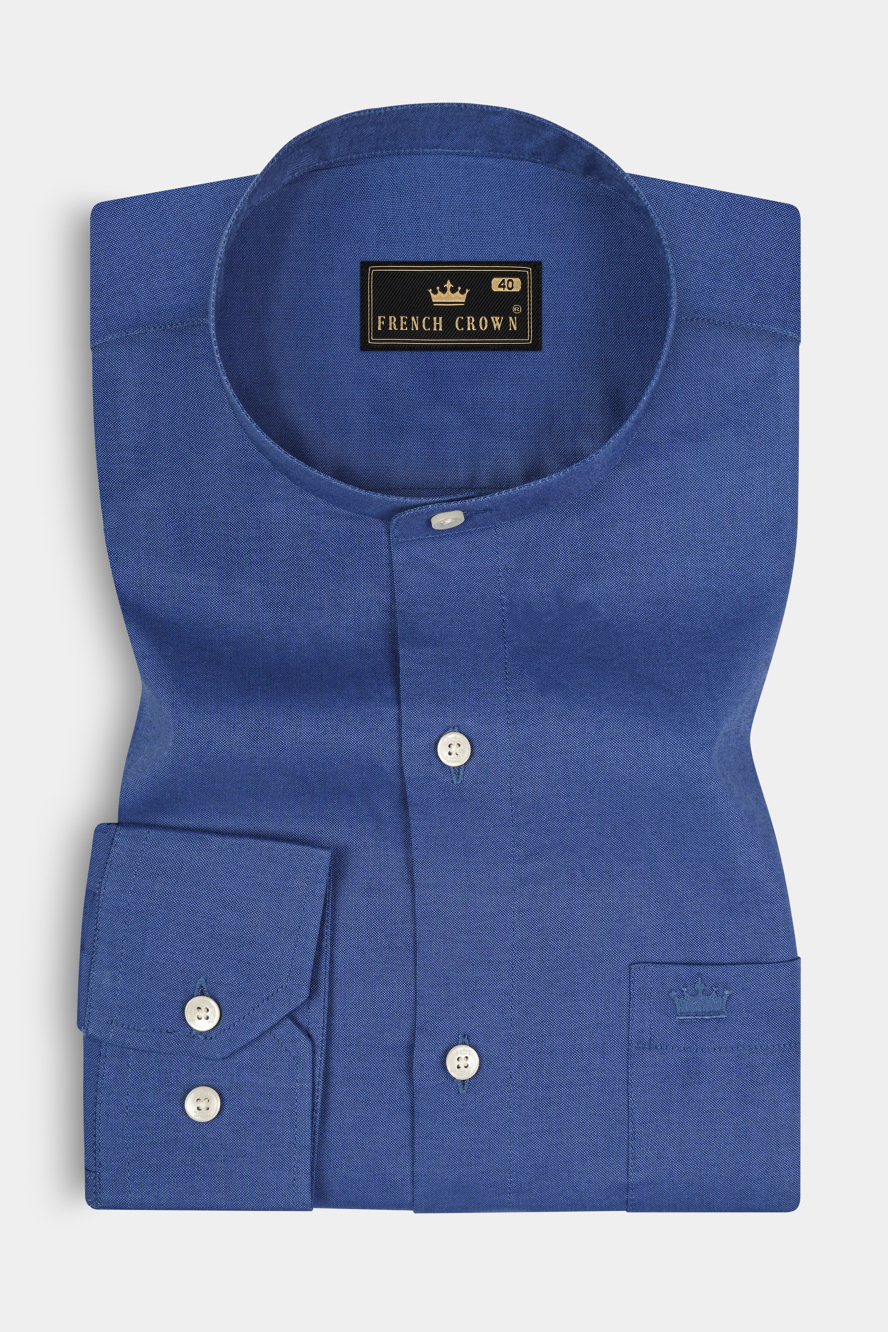 Twilight Blue Luxurious Linen Shirt