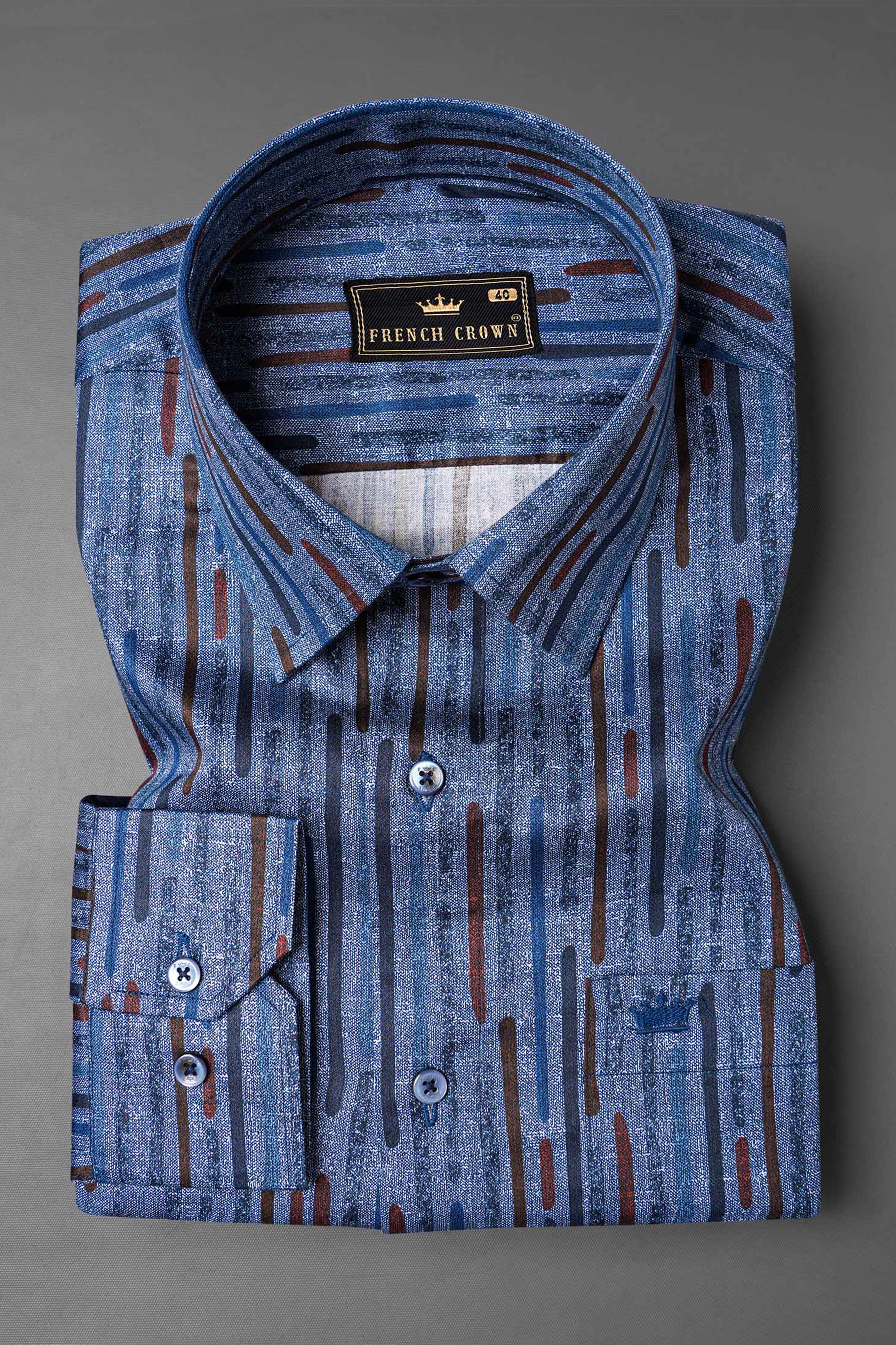 Matisse Blue Striped Super Soft Premium Cotton Shirt