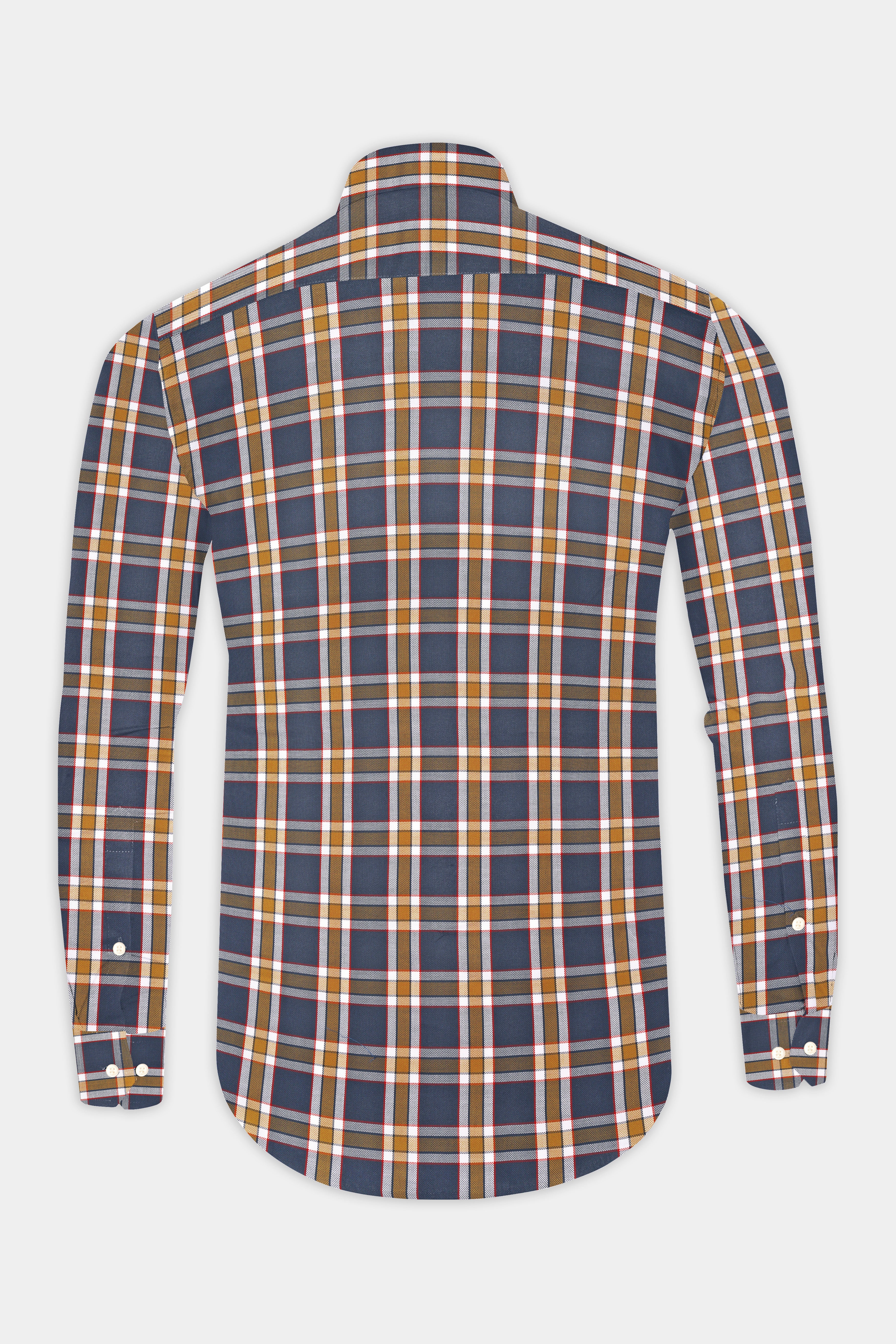 Scarpa Flow Grey and Di Serria Plaid Dobby Textured Premium Giza Cotton Shirt