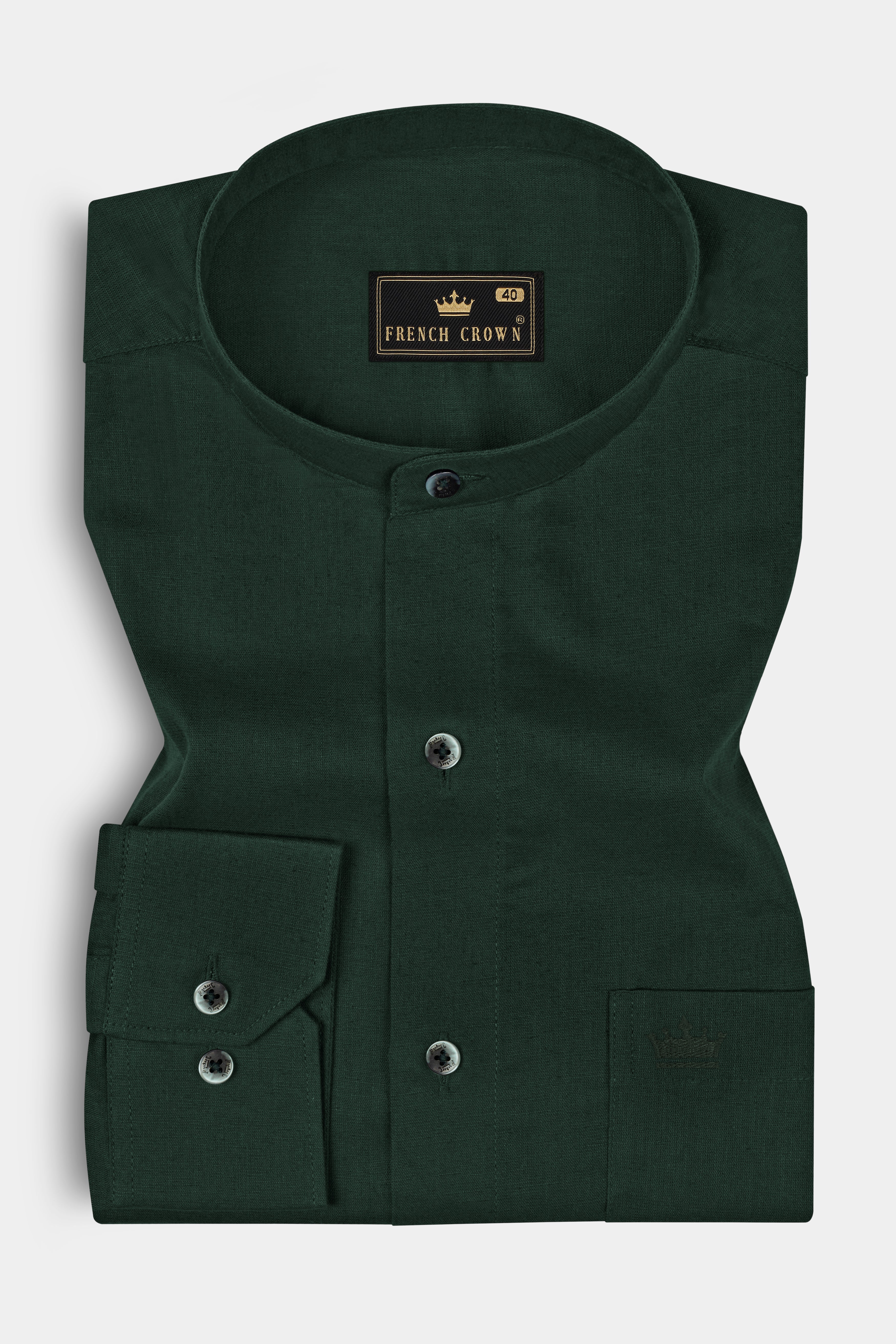 Celtic Green Luxurious Linen Shirt