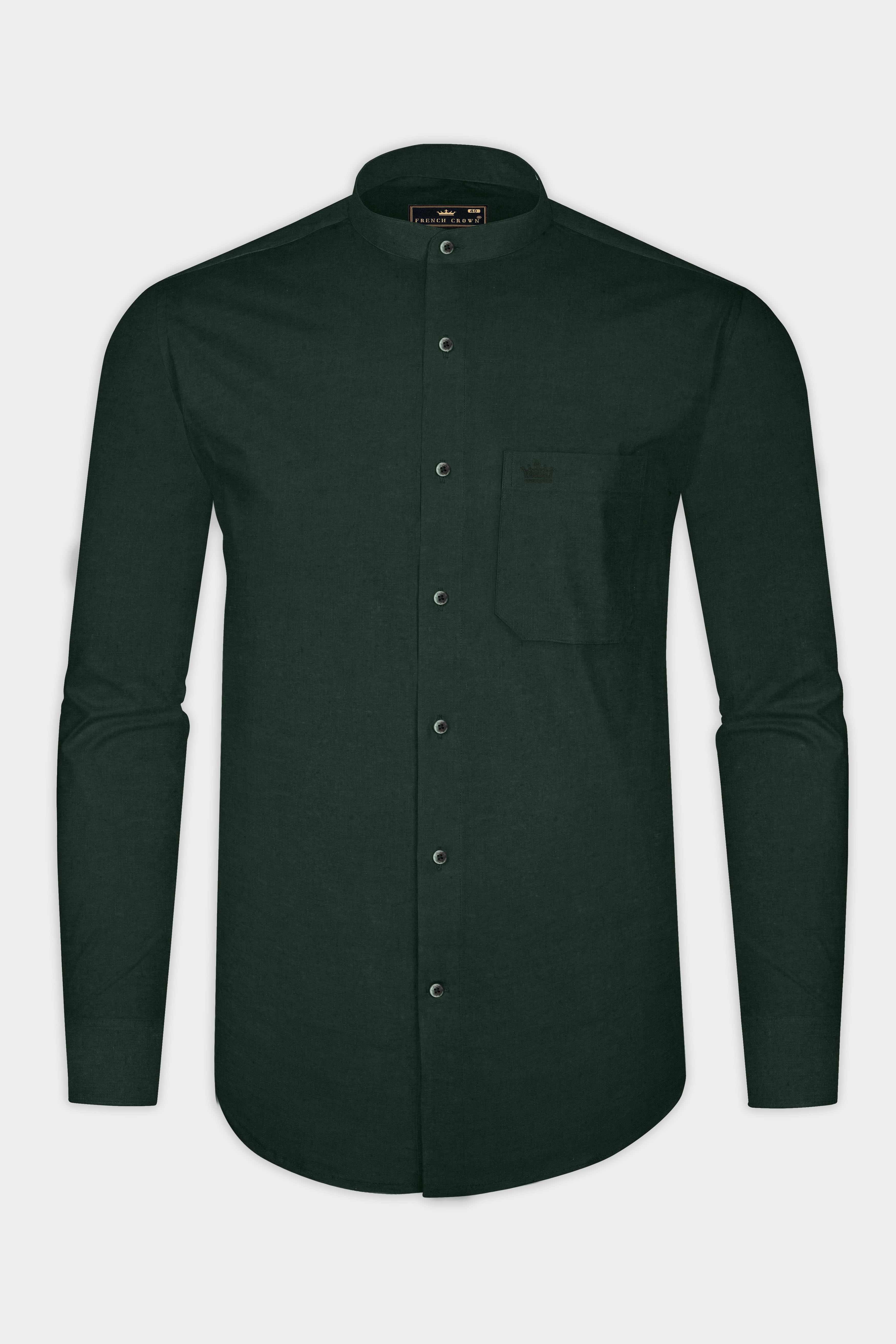 Celtic Green Luxurious Linen Shirt