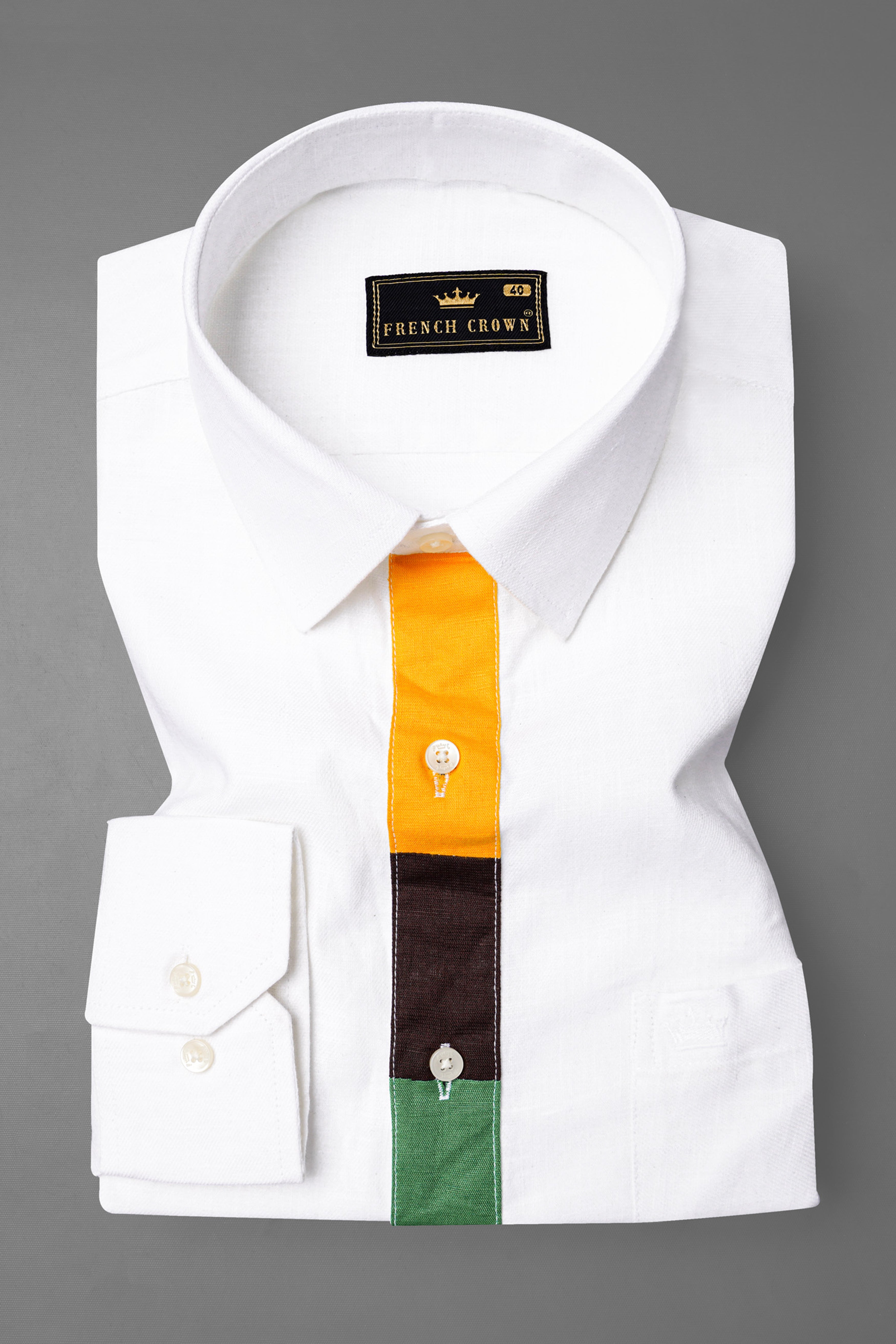 Bright White Luxurious Linen Shirt