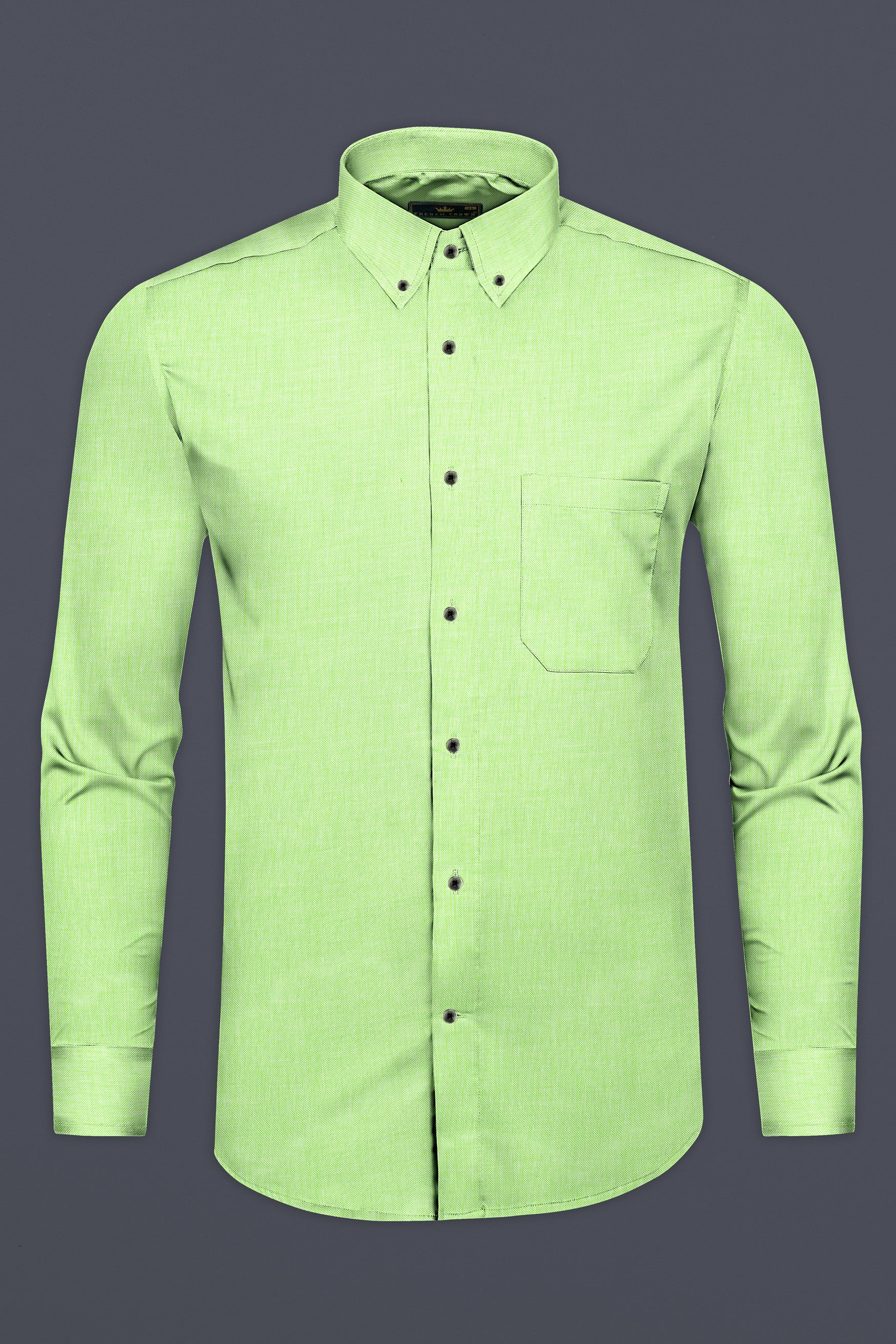 Feijoa Green Dobby Textured Premium Giza Cotton Shirt