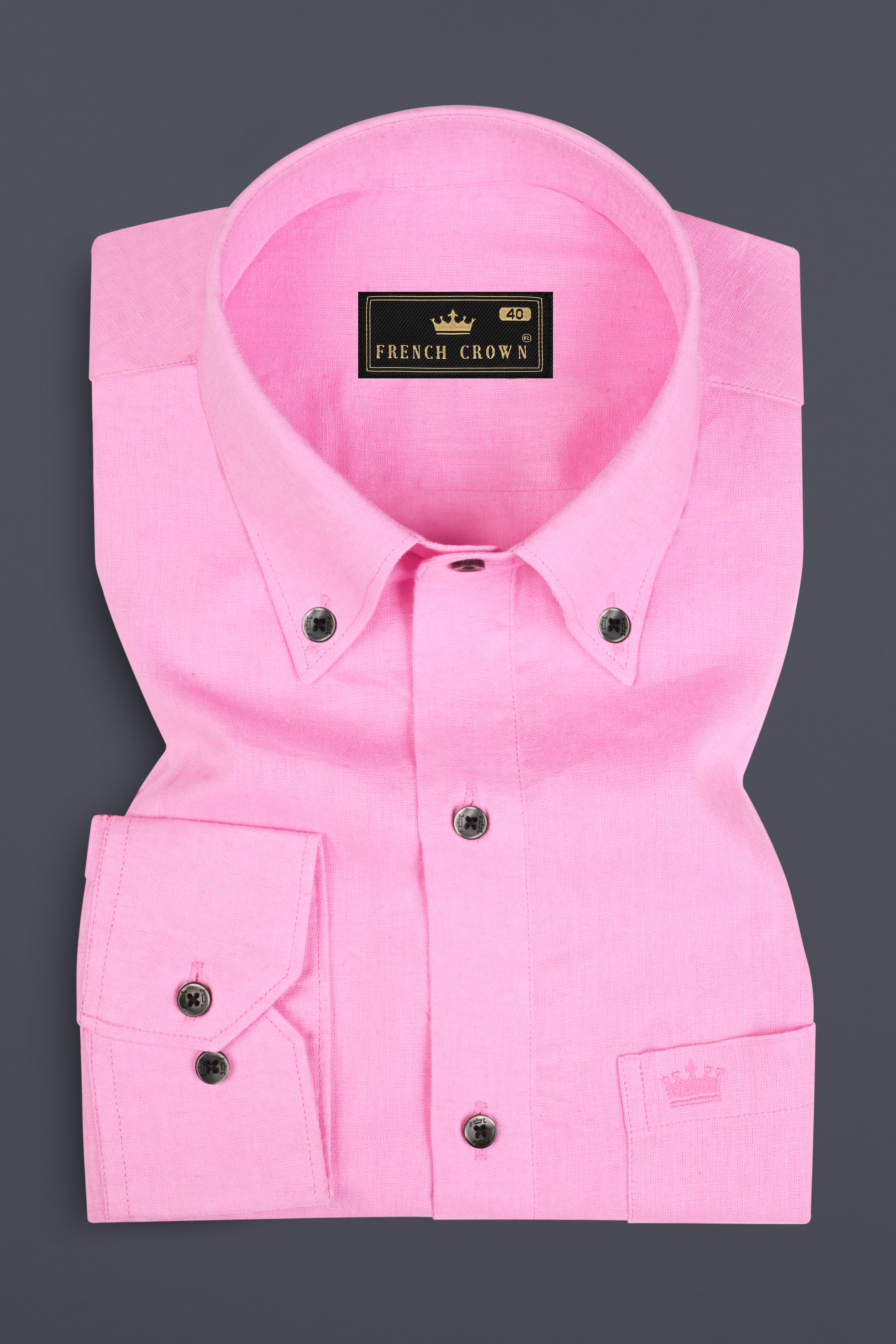 Can Can Pink Luxurious Linen Shirt