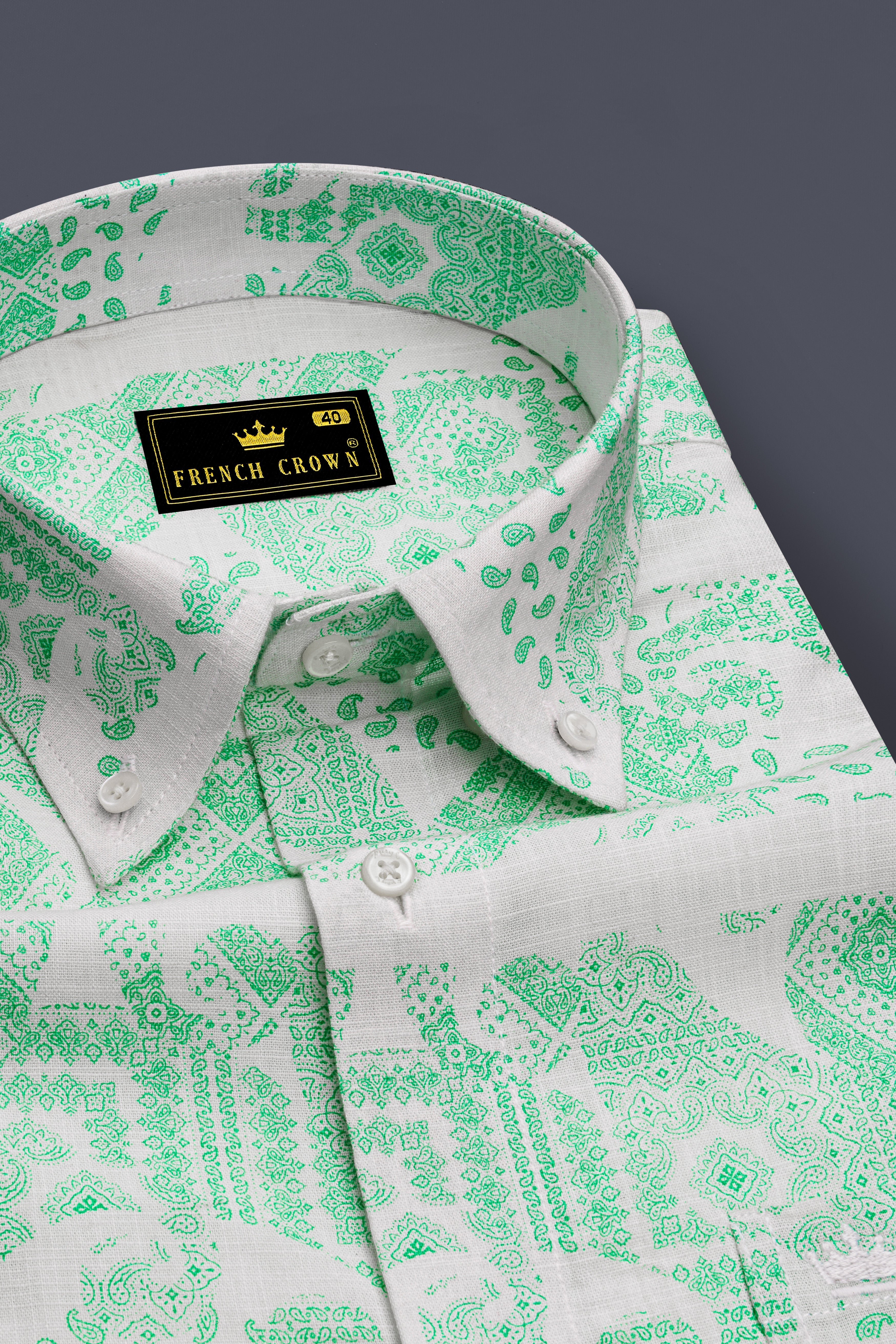 Riptide Quirky Designed Luxurious Linen Shirt