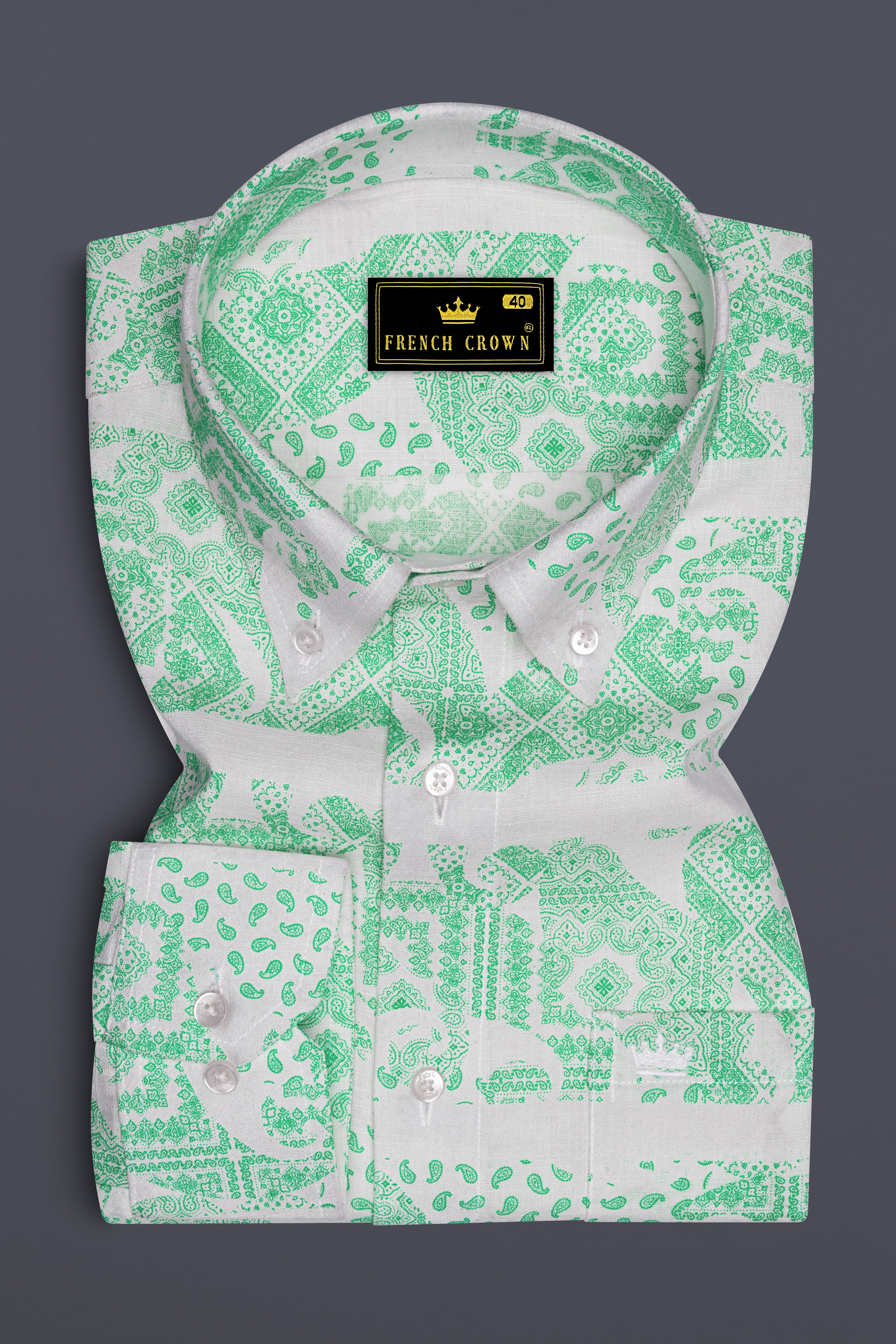 Riptide Quirky Designed Luxurious Linen Shirt