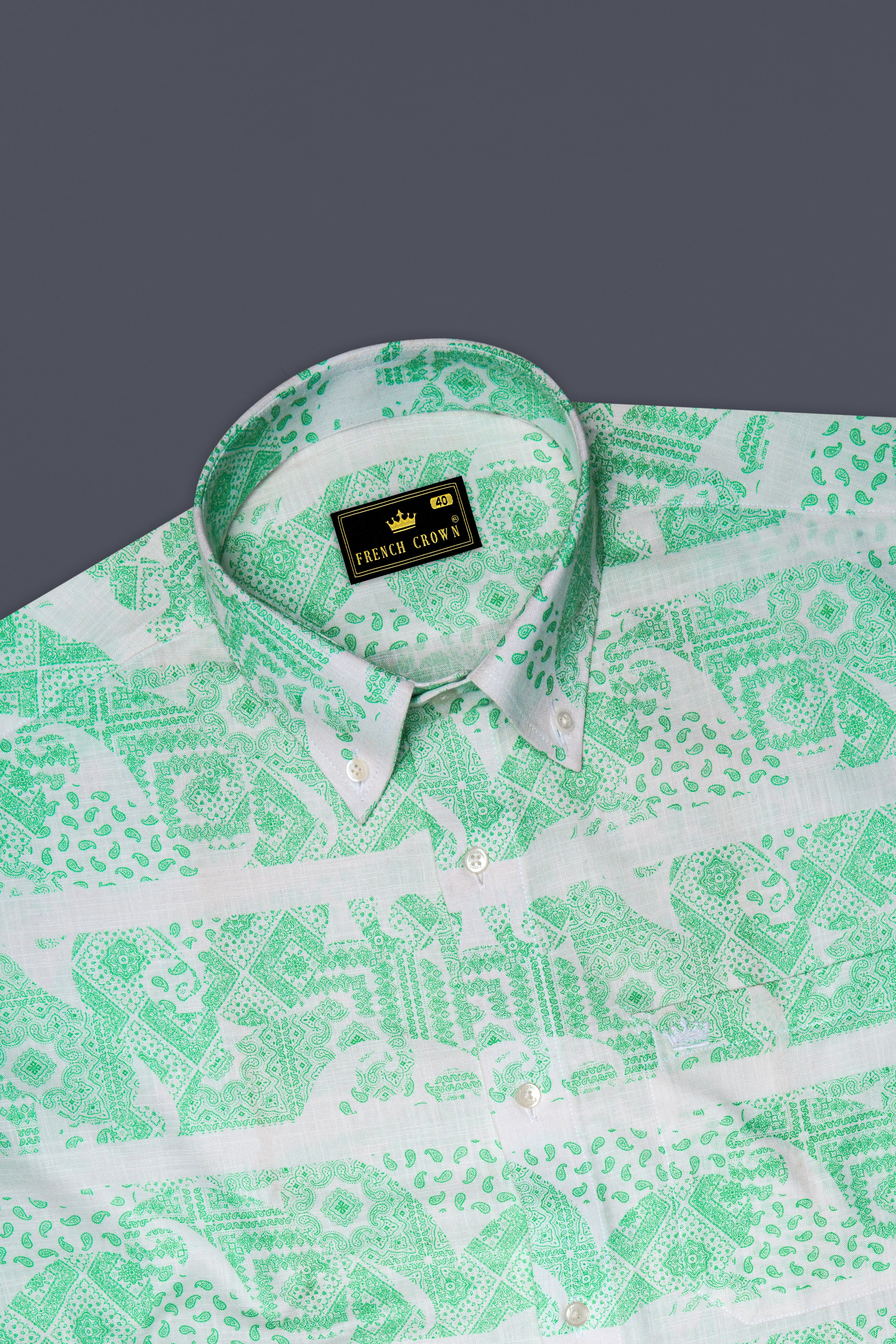 Riptide Quirky Designed Luxurious Linen Shirt