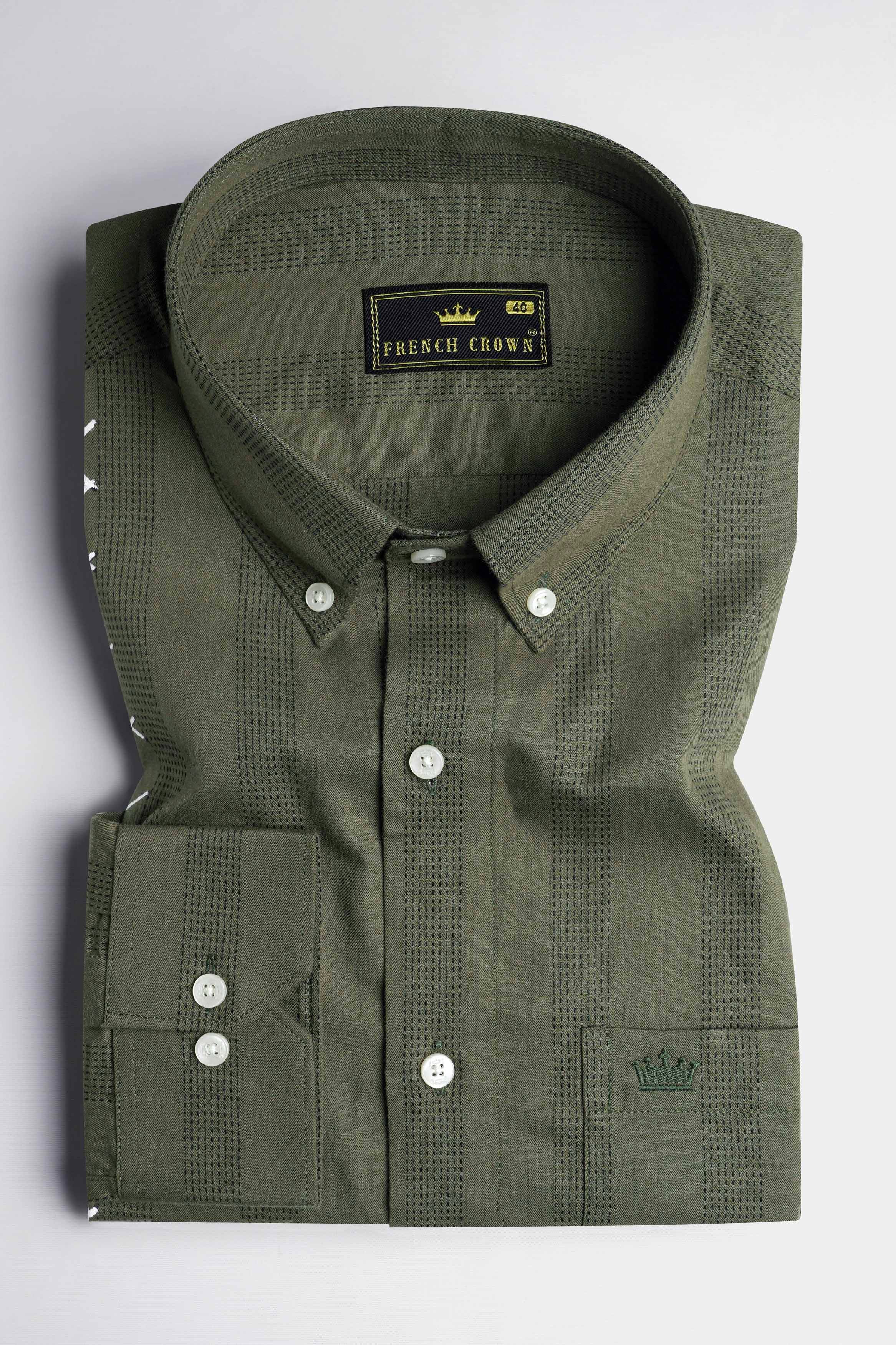 Kelp Green with Black and White Hand Painted Twill Premium Cotton Desiger Shirt 7570-BD-ART-38, 7570-BD-ART-H-38, 7570-BD-ART-39, 7570-BD-ART-H-39, 7570-BD-ART-40, 7570-BD-ART-H-40, 7570-BD-ART-42, 7570-BD-ART-H-42, 7570-BD-ART-44, 7570-BD-ART-H-44, 7570-BD-ART-46, 7570-BD-ART-H-46, 7570-BD-ART-48, 7570-BD-ART-H-48, 7570-BD-ART-50, 7570-BD-ART-H-50, 7570-BD-ART-52, 7570-BD-ART-H-52