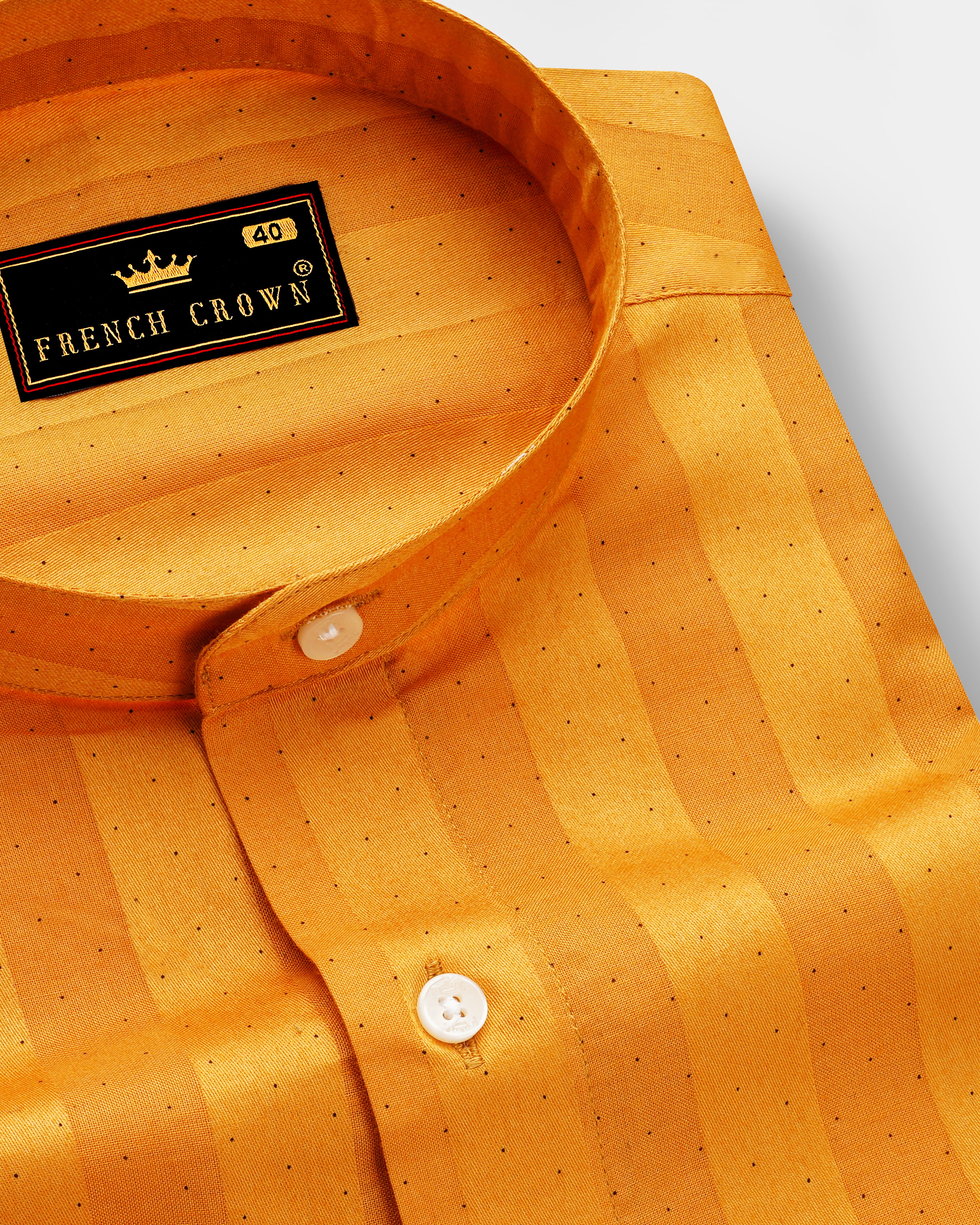 Atomic Tangerine Orange Casual Stripes Premium Cotton Shirt For Men - Snitch Shirts Atomic Tangerine Orange Casual Stripes Premium Cotton Shirt For Men - Snitch Shirts