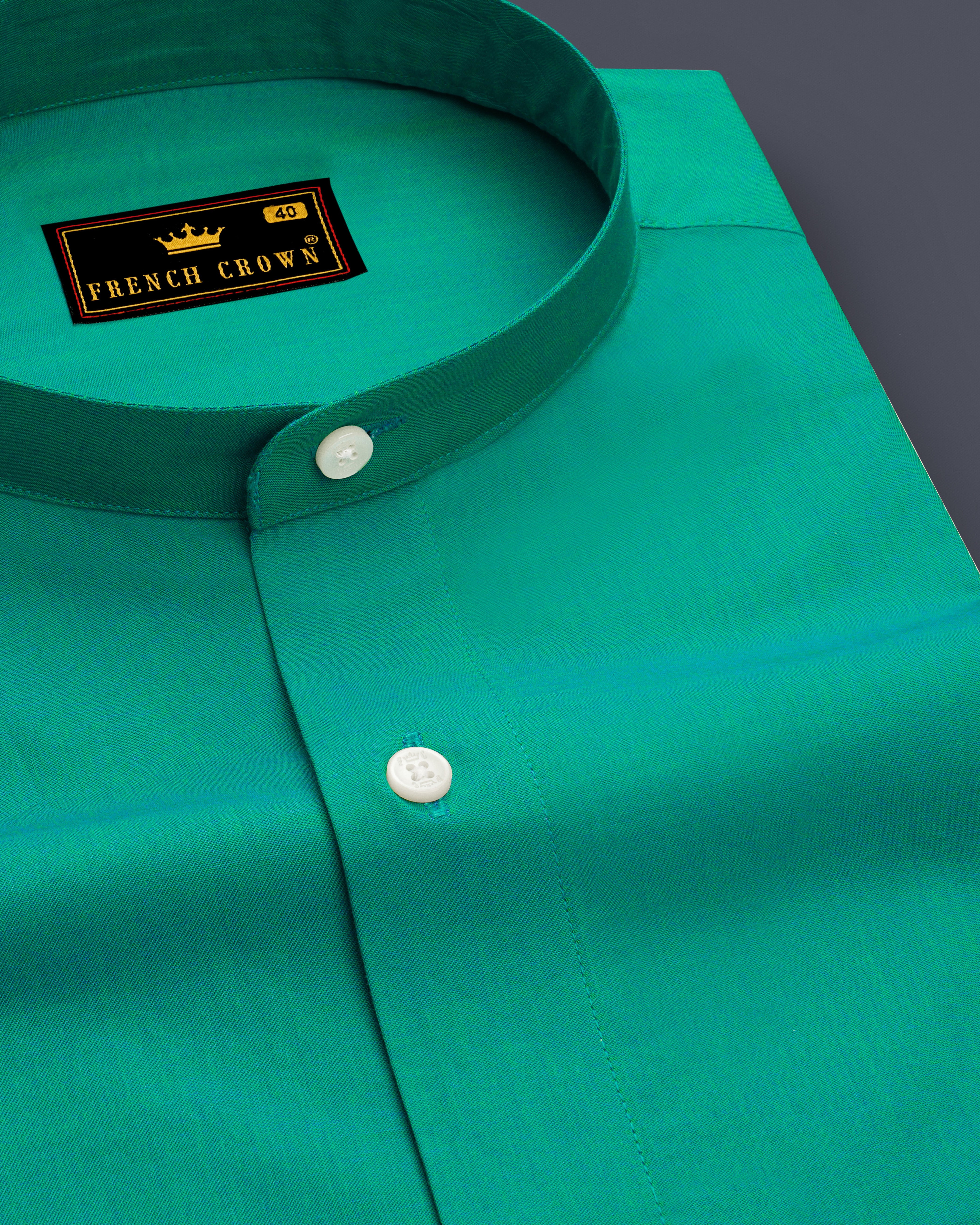 Teal Green Chambray Textured Premium Cotton Shirt Teal Green Chambray Textured Premium Cotton Shirt