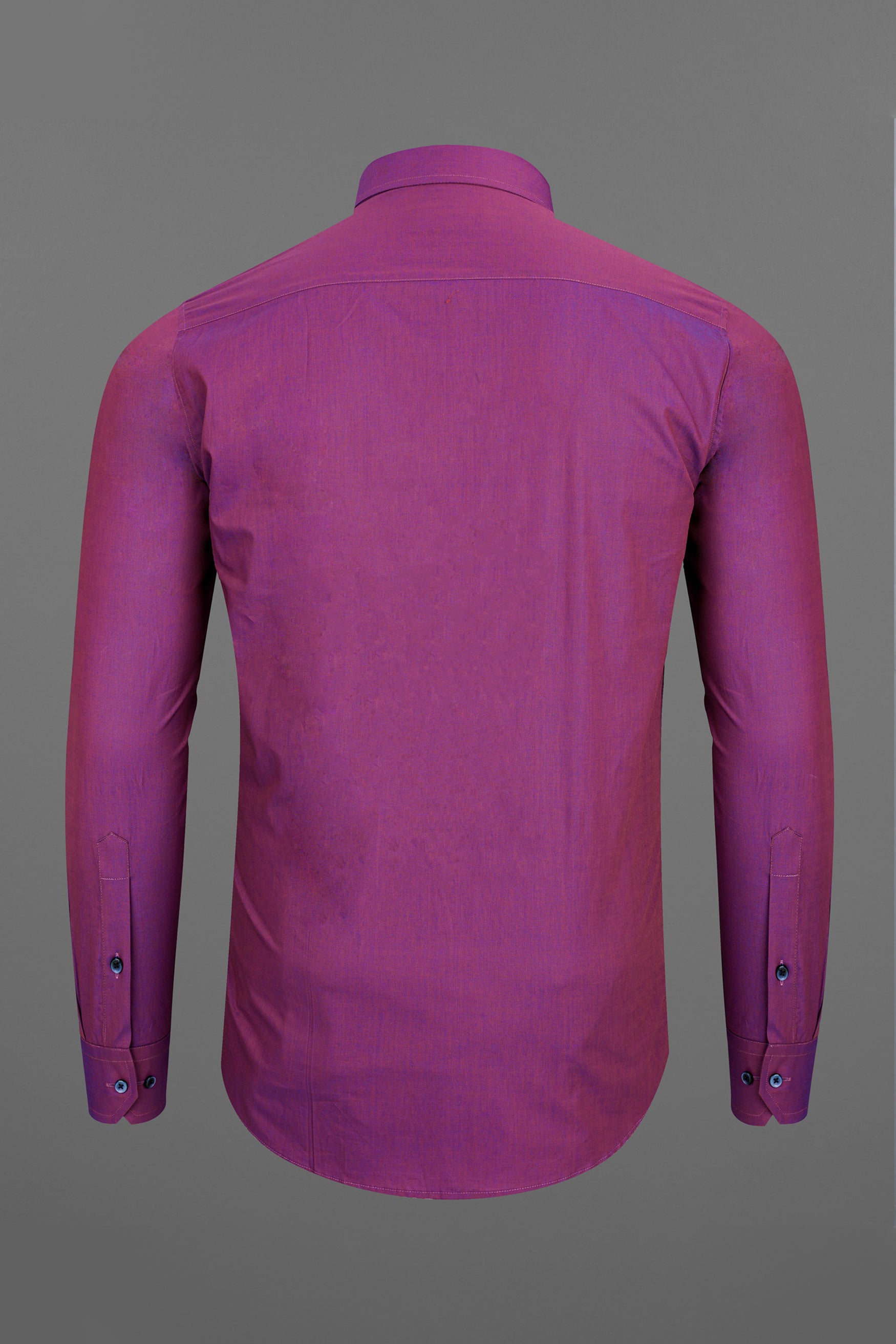Byzantium Purple Hand Painted Chambray Textured Two-Tone Premium Cotton Shirt