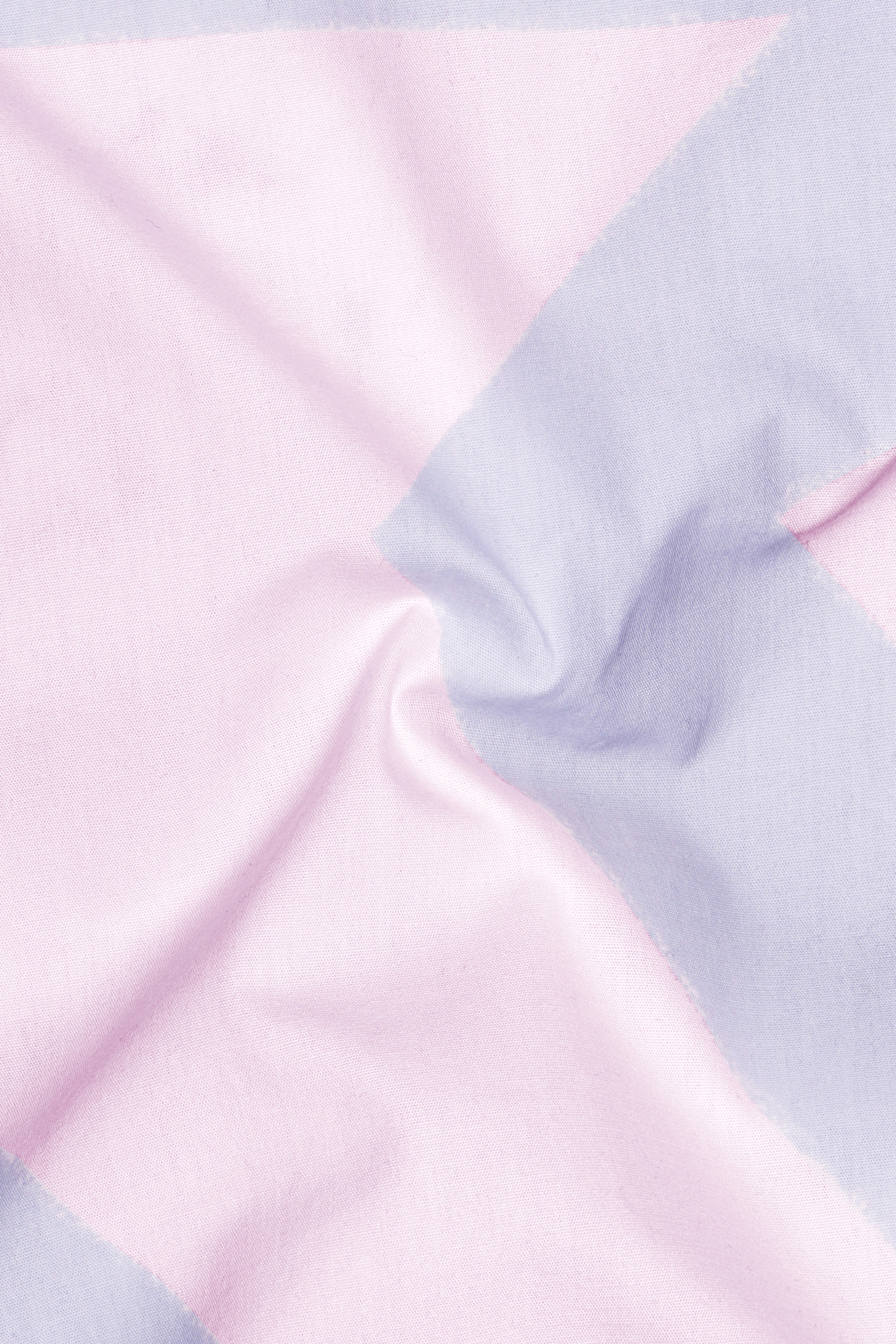 Platinum Pink and Gainsboro Blue Premium Cotton Kurta Shirt