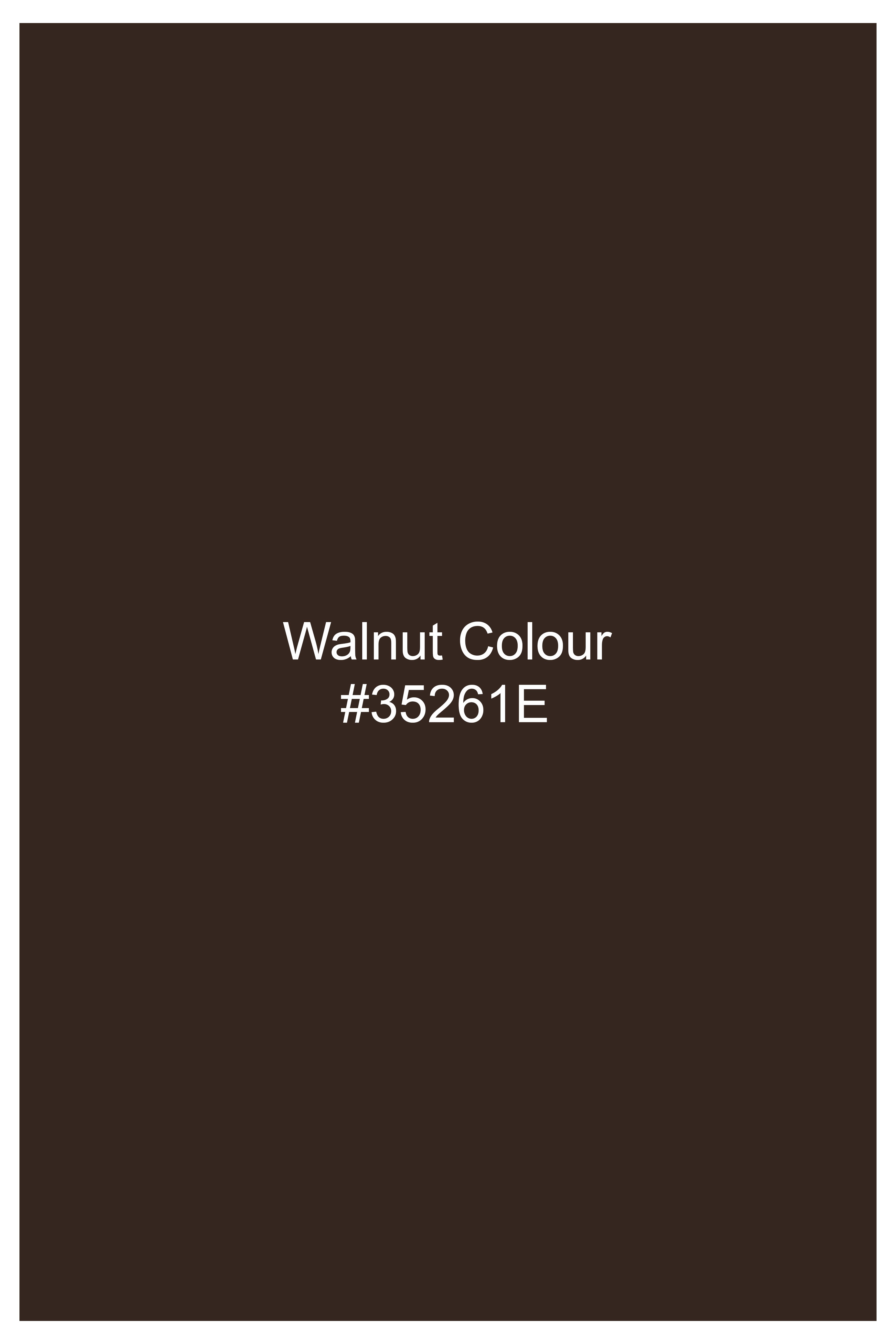 Walnut Brown Hand Painted Luxurious Linen Designer Shirt