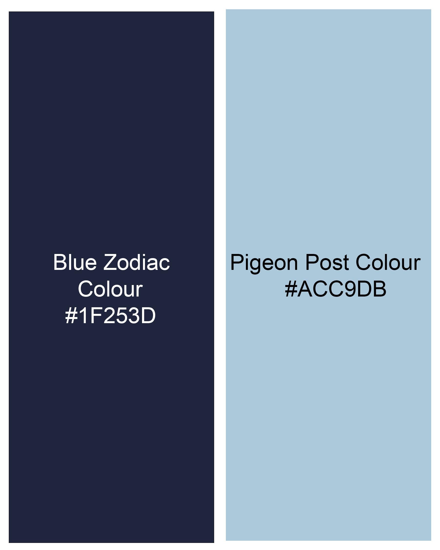 Blue Zodiac and Pigeon Post Blue Royal Oxford Designer Shirt