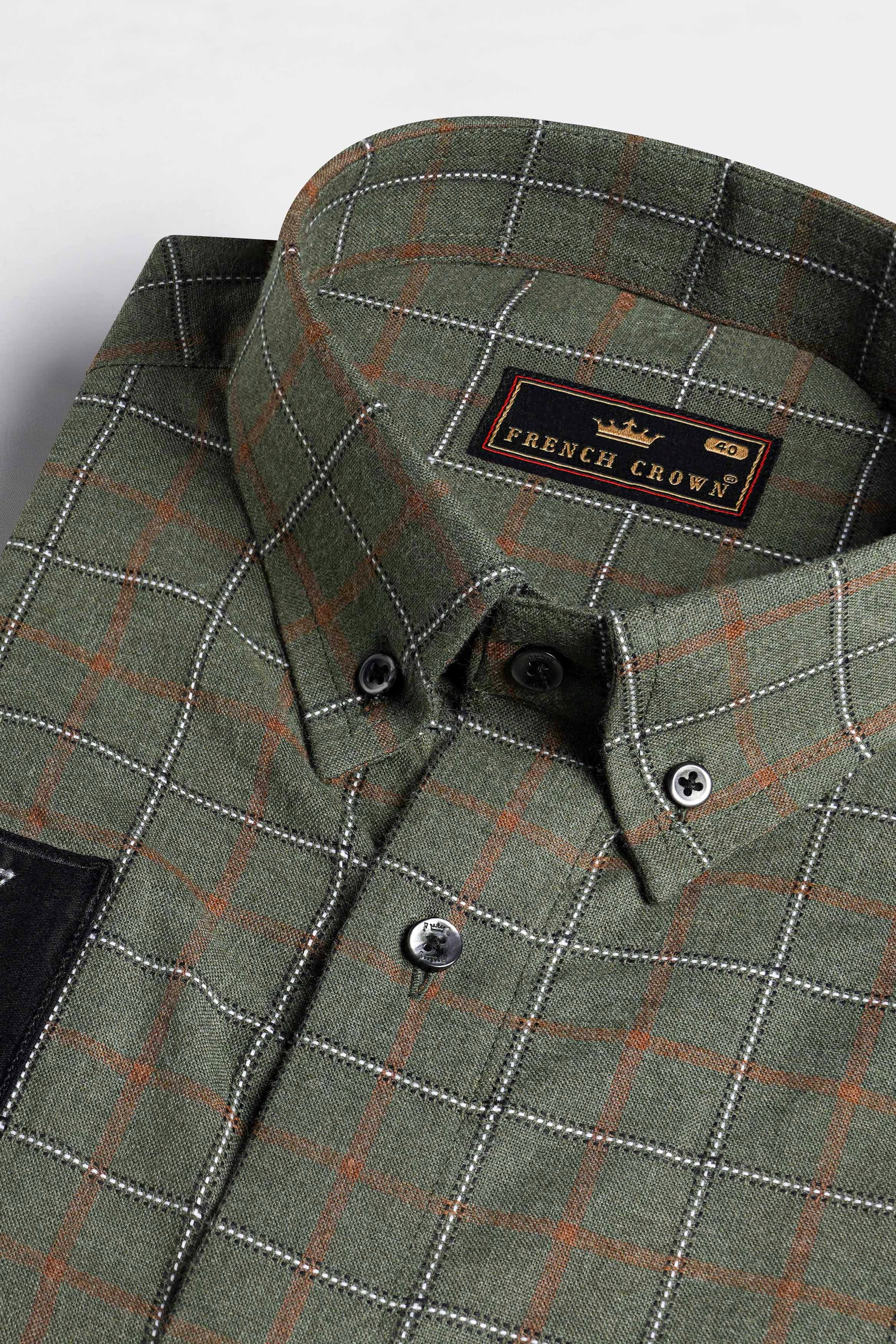 Stonewall Green and Brownish Checkered with Funky Patchwork Dobby Textured Premium Giza Cotton Designer Shirt 7840-BD-BLK-E164-38, 7840-BD-BLK-E164-H-38, 7840-BD-BLK-E164-39, 7840-BD-BLK-E164-H-39, 7840-BD-BLK-E164-40, 7840-BD-BLK-E164-H-40, 7840-BD-BLK-E164-42, 7840-BD-BLK-E164-H-42, 7840-BD-BLK-E164-44, 7840-BD-BLK-E164-H-44, 7840-BD-BLK-E164-46, 7840-BD-BLK-E164-H-46, 7840-BD-BLK-E164-48, 7840-BD-BLK-E164-H-48, 7840-BD-BLK-E164-50, 7840-BD-BLK-E164-H-50, 7840-BD-BLK-E164-52, 7840-BD-BLK-E164-H-52