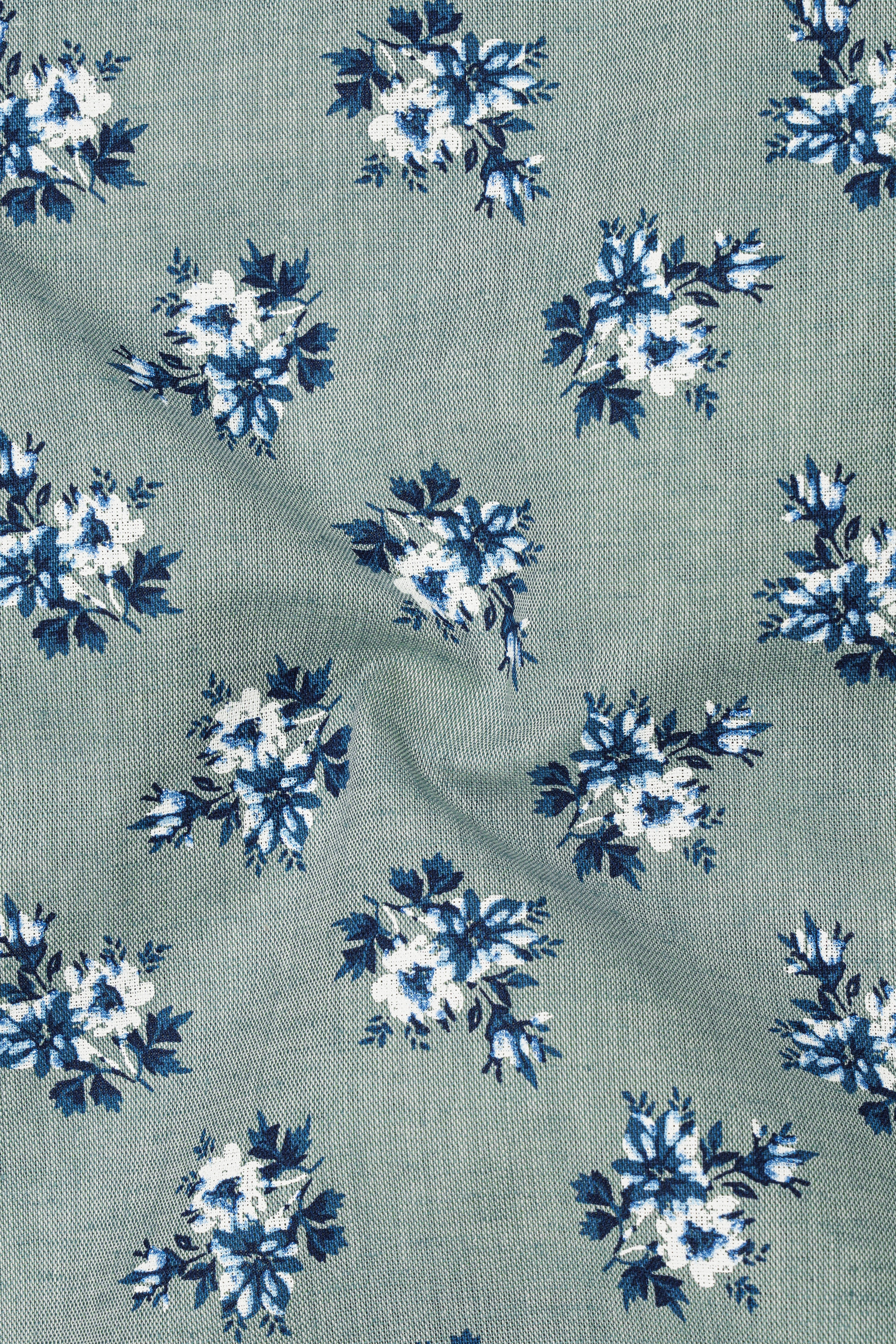 Eagle Green Floral Luxurious Linen Shirt