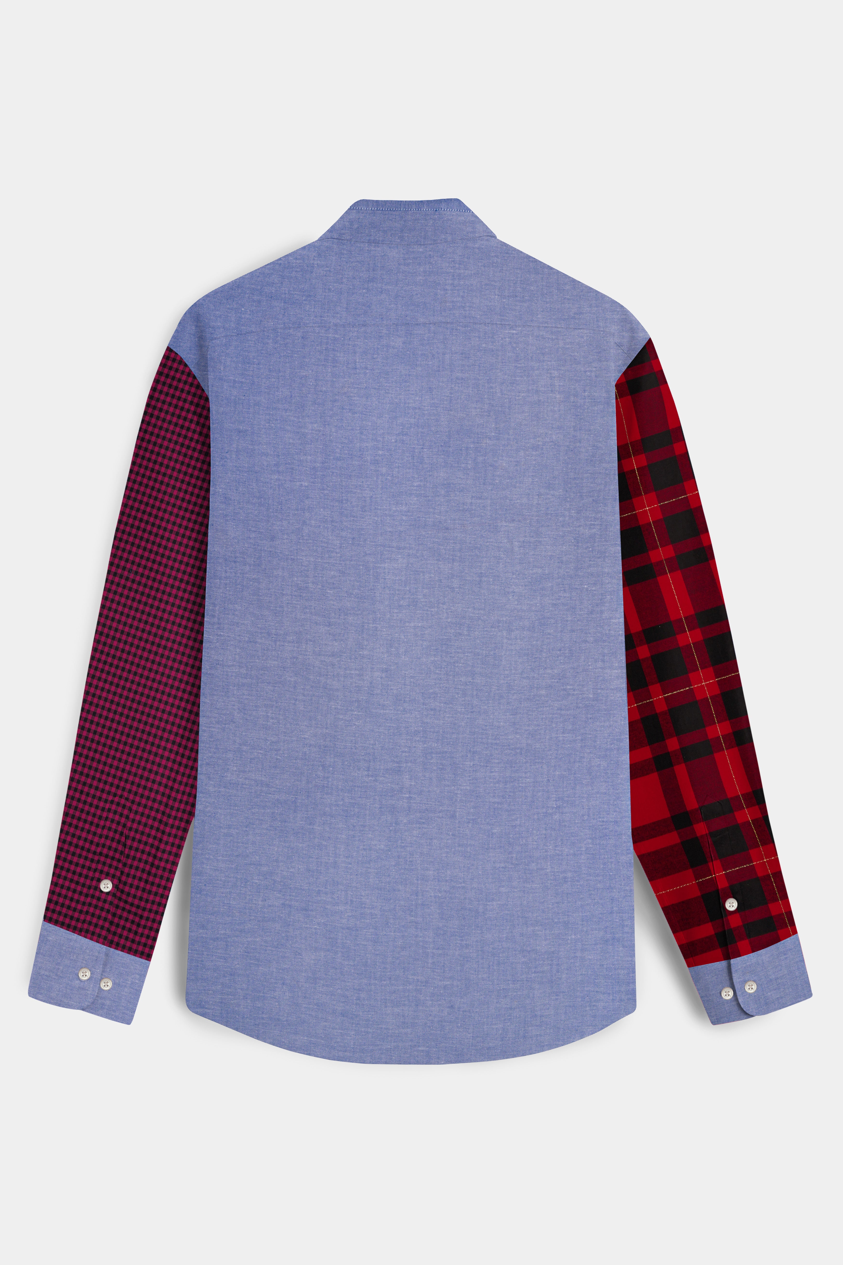 Vivid Red Twill Checkered Premium Cotton Designer Shirt
