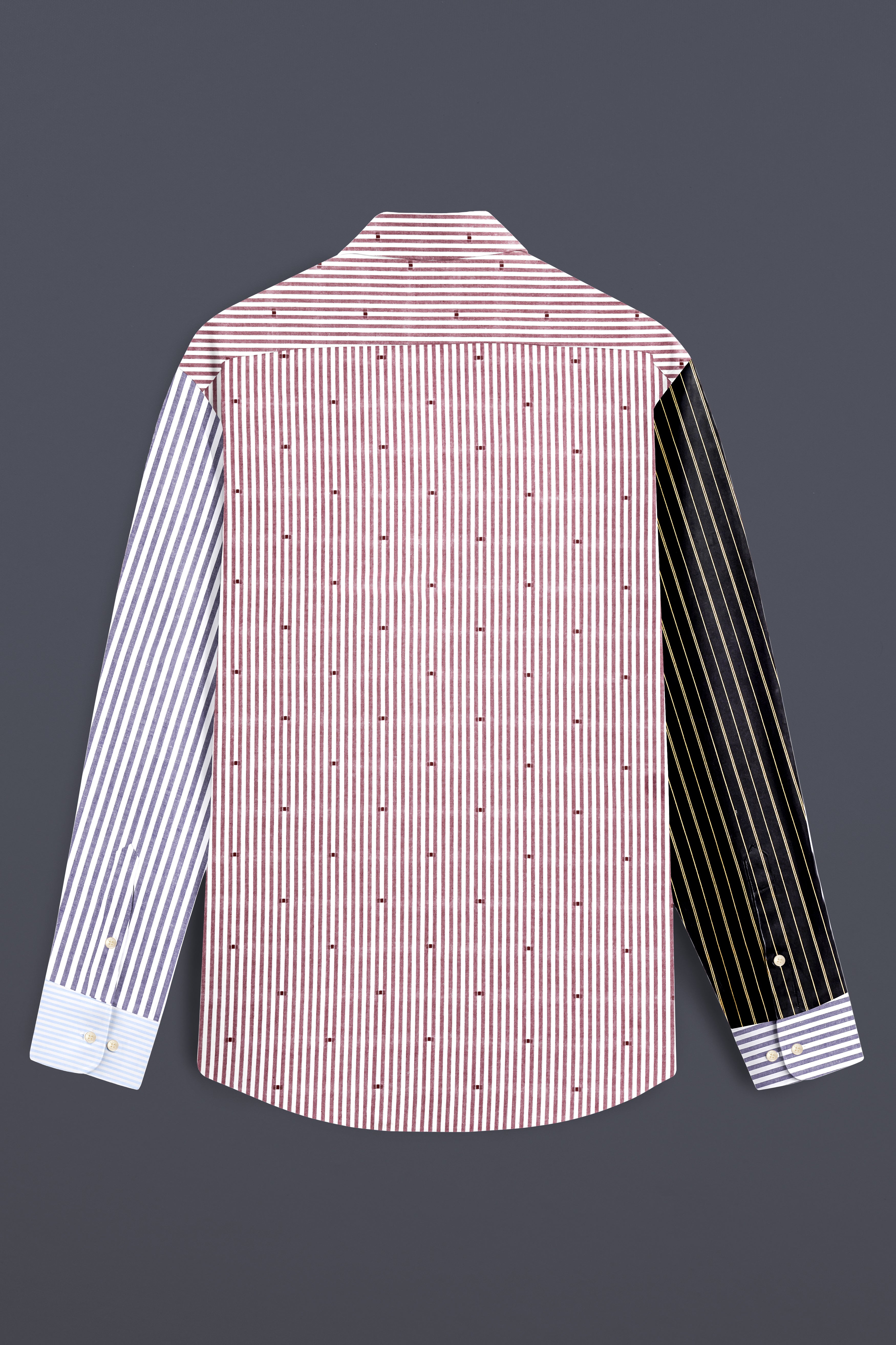 Jet Stream Blue and Tacao Brown Striped Super Soft Premium Cotton Designer Shirt