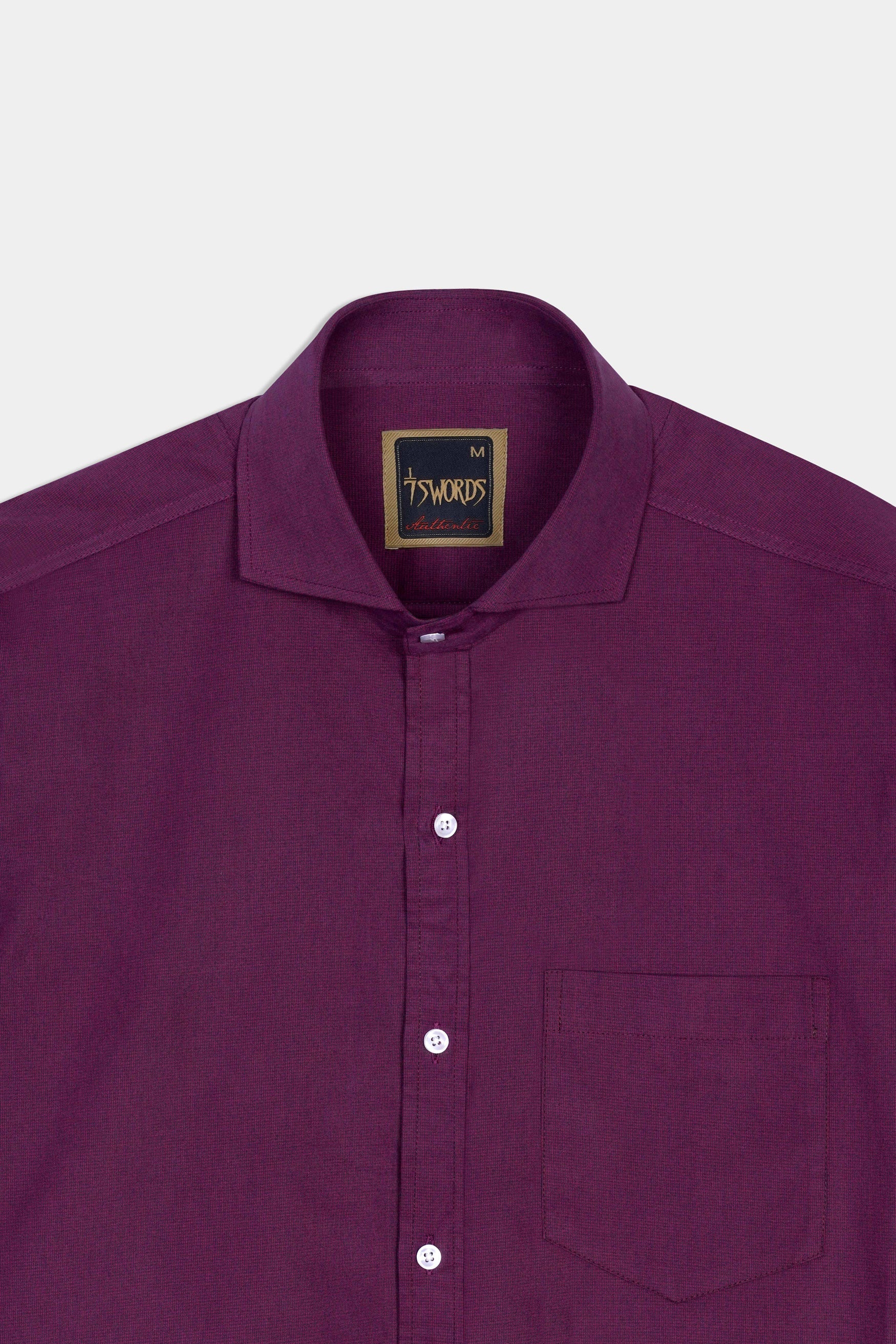 7swords-Pansy Purple Premium Cotton Shirt