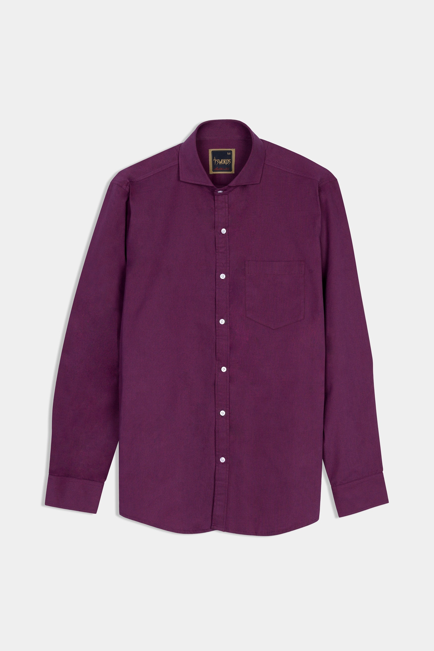 7swords-Pansy Purple Premium Cotton Shirt