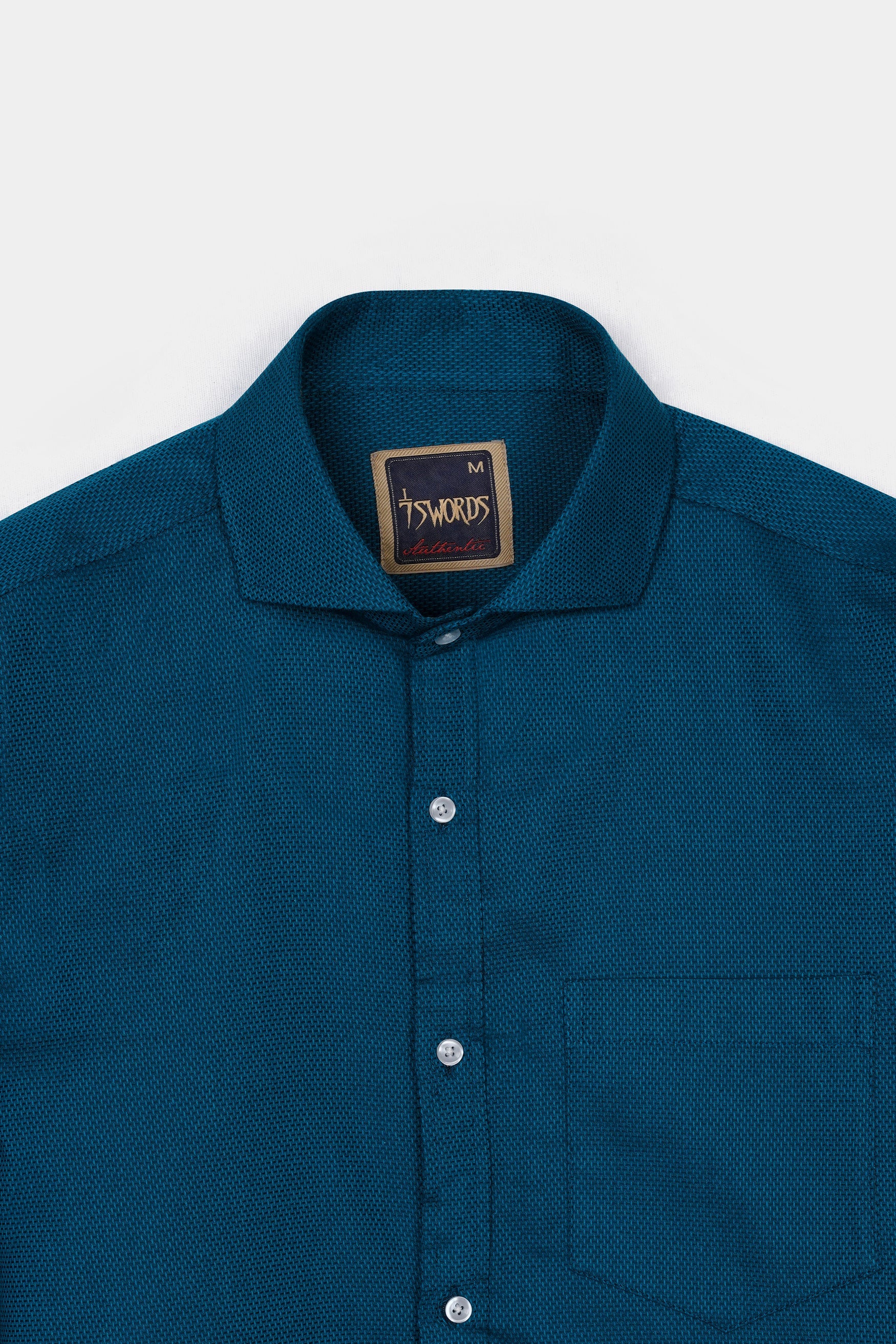 7swords-Daintree Blue Premium Cotton Shirt