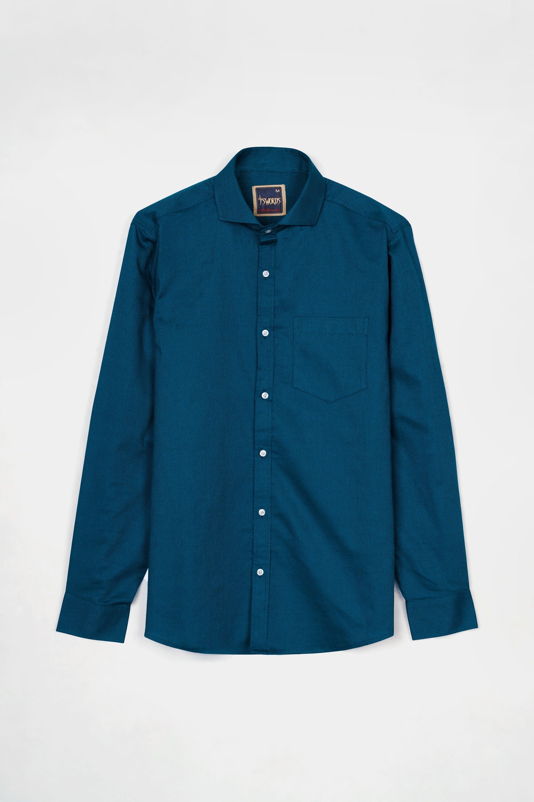 7swords-Daintree Blue Premium Cotton Shirt