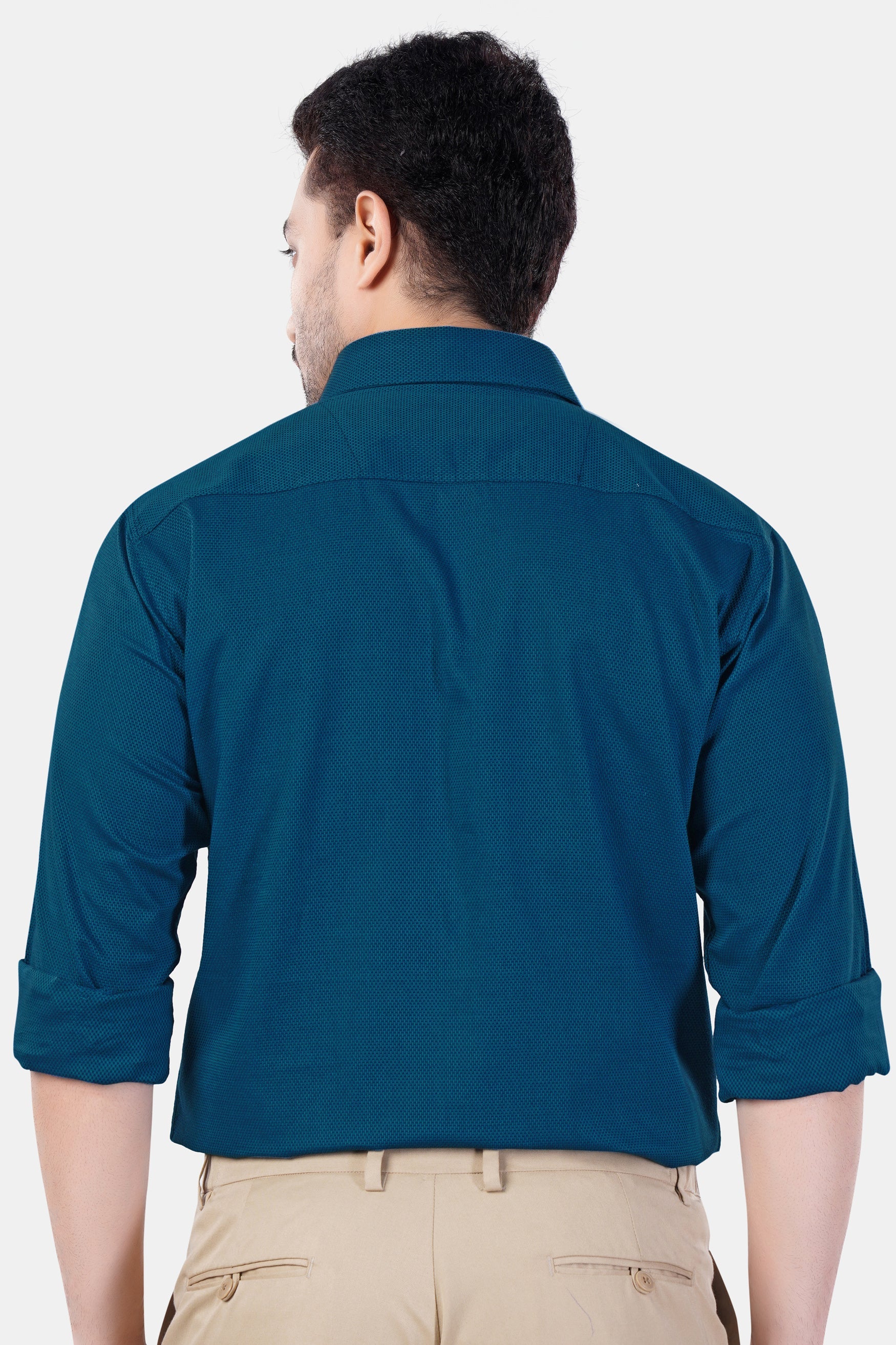 7swords-Daintree Blue Premium Cotton Shirt