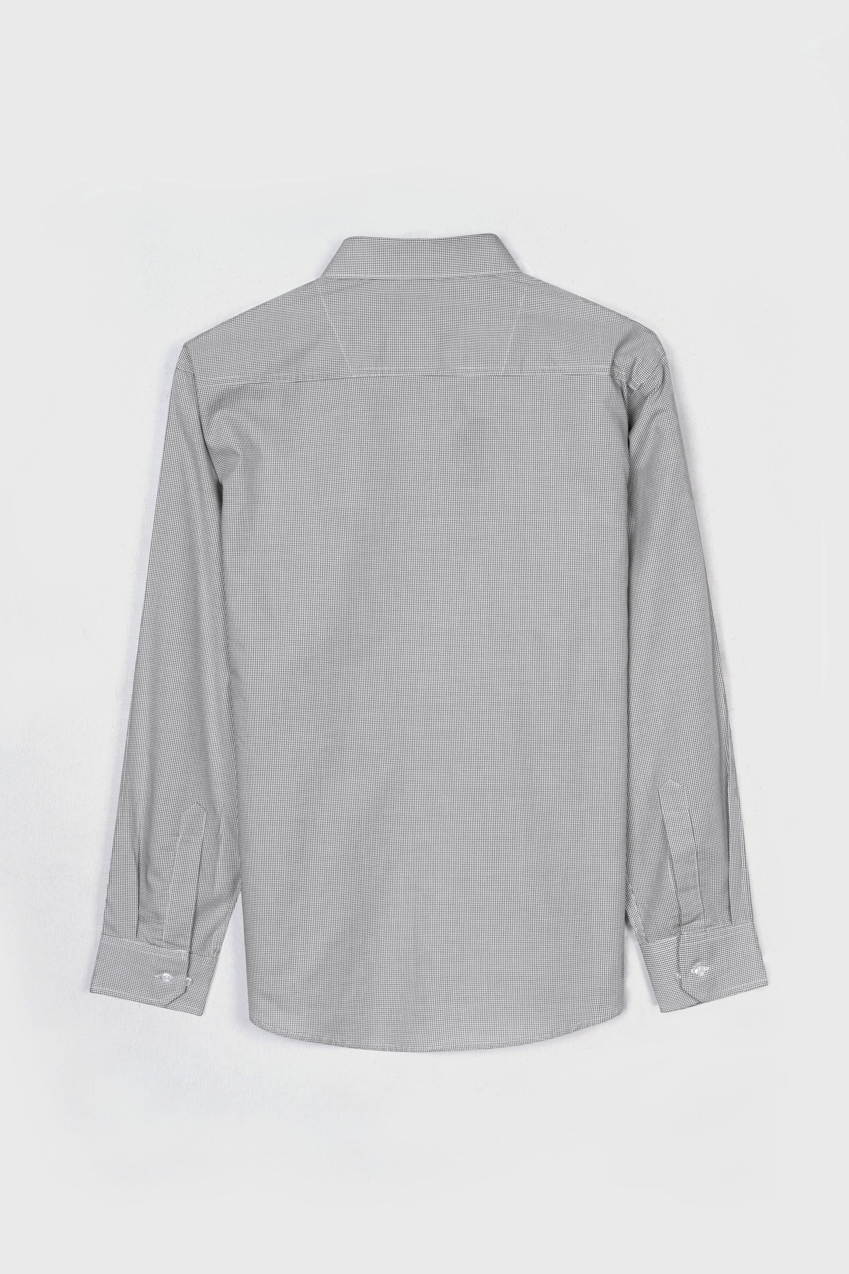 7swords-Gunsmoke Gray Houndstooth Premium Cotton Shirt