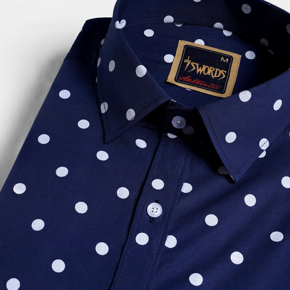 Haiti Blue and White Casual Prints Premium Cotton Shirt For Men