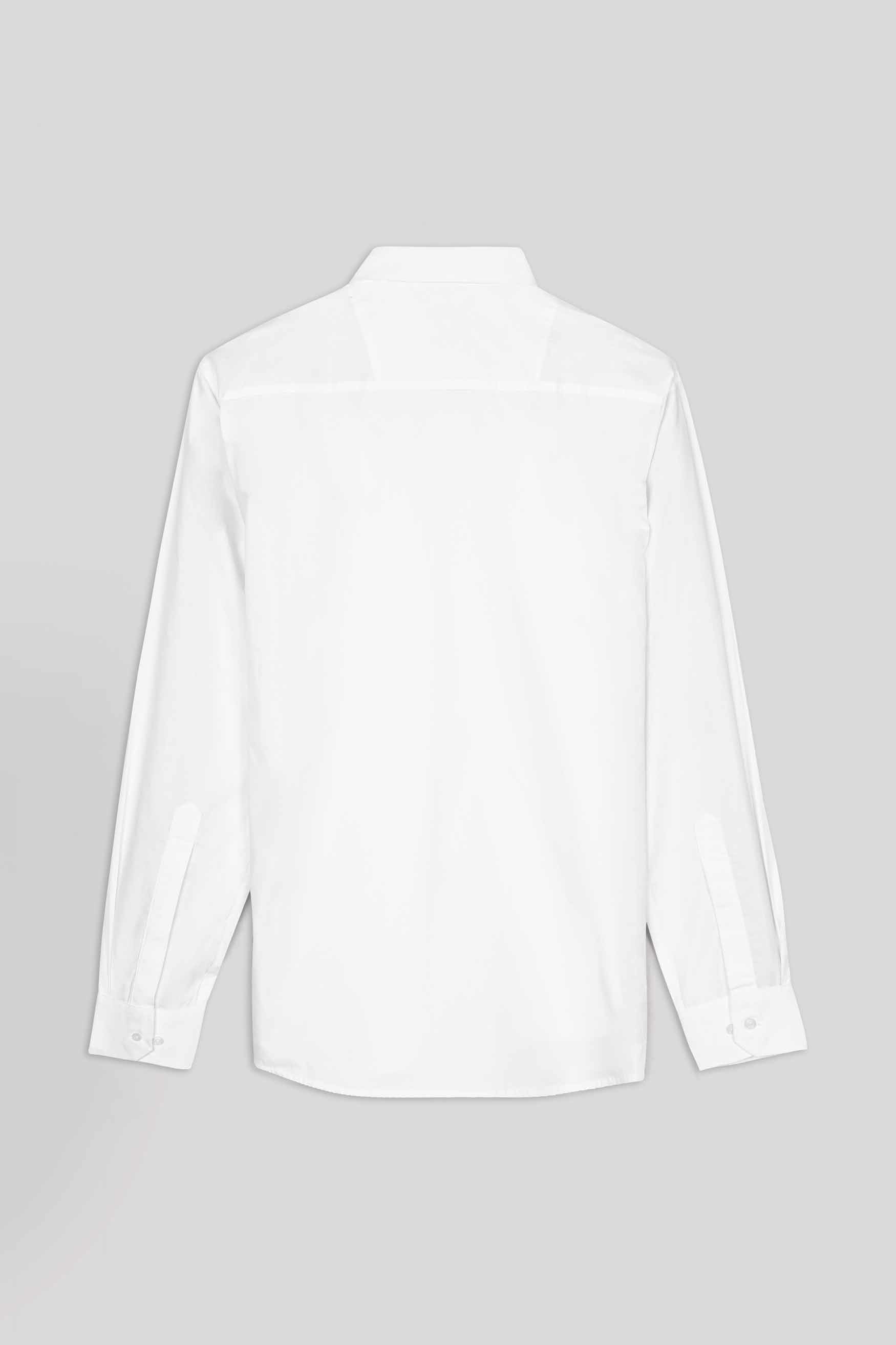 7swords-Bright White Premium Cotton Shirt