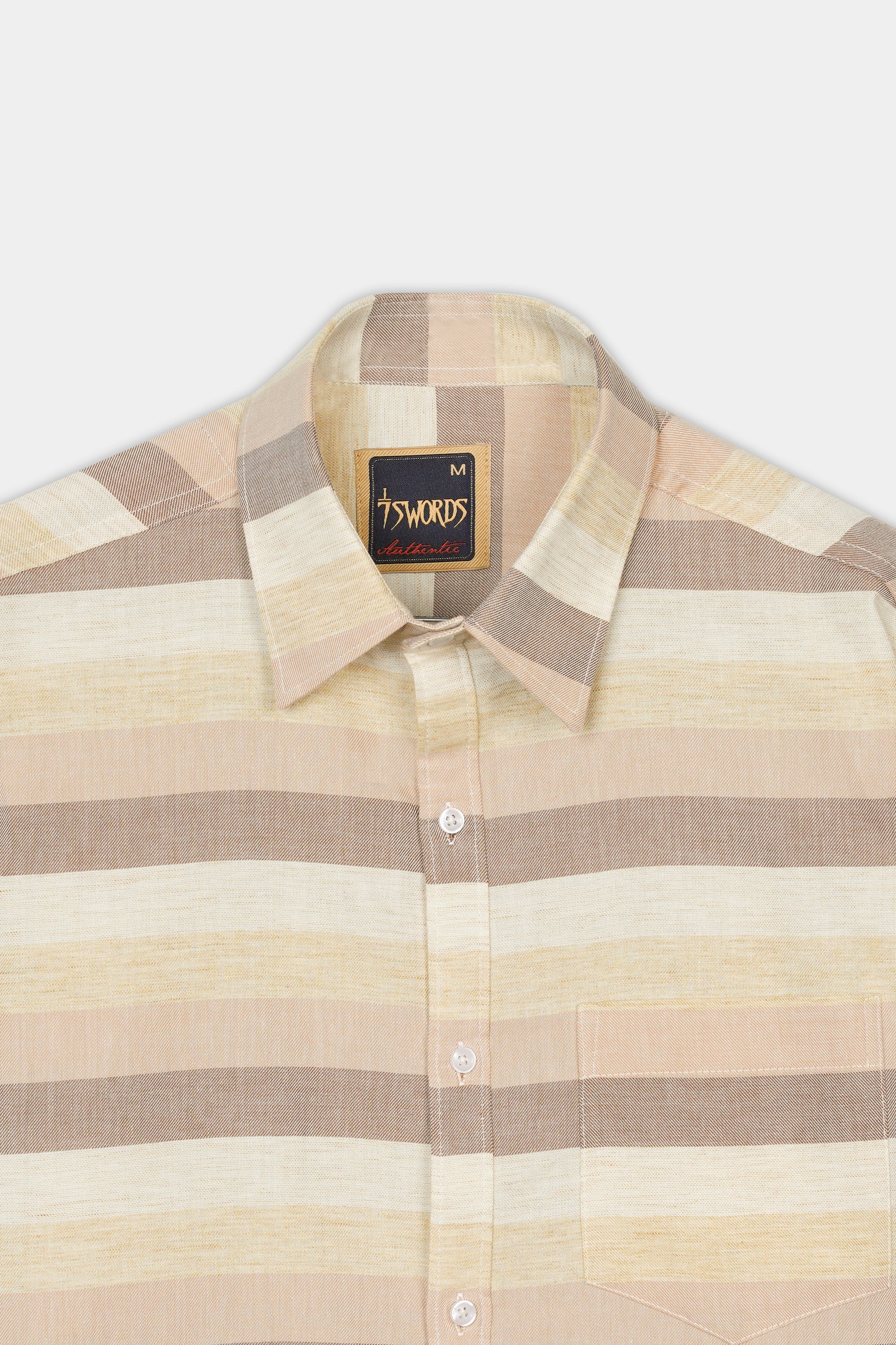 7swords-Rodeo Brown and Sorrel Brown Multicolour Premium Cotton Shirt