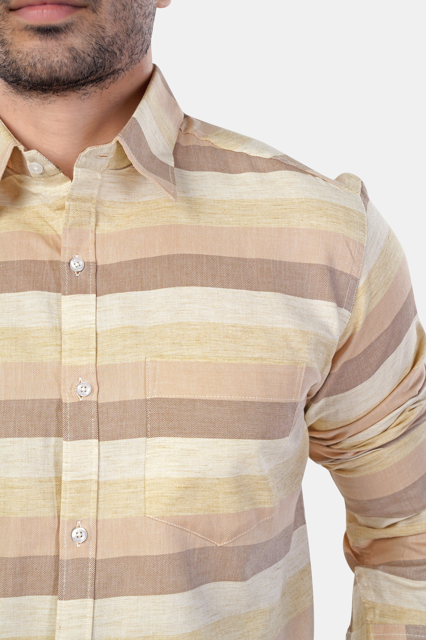 7swords-Rodeo Brown and Sorrel Brown Multicolour Premium Cotton Shirt