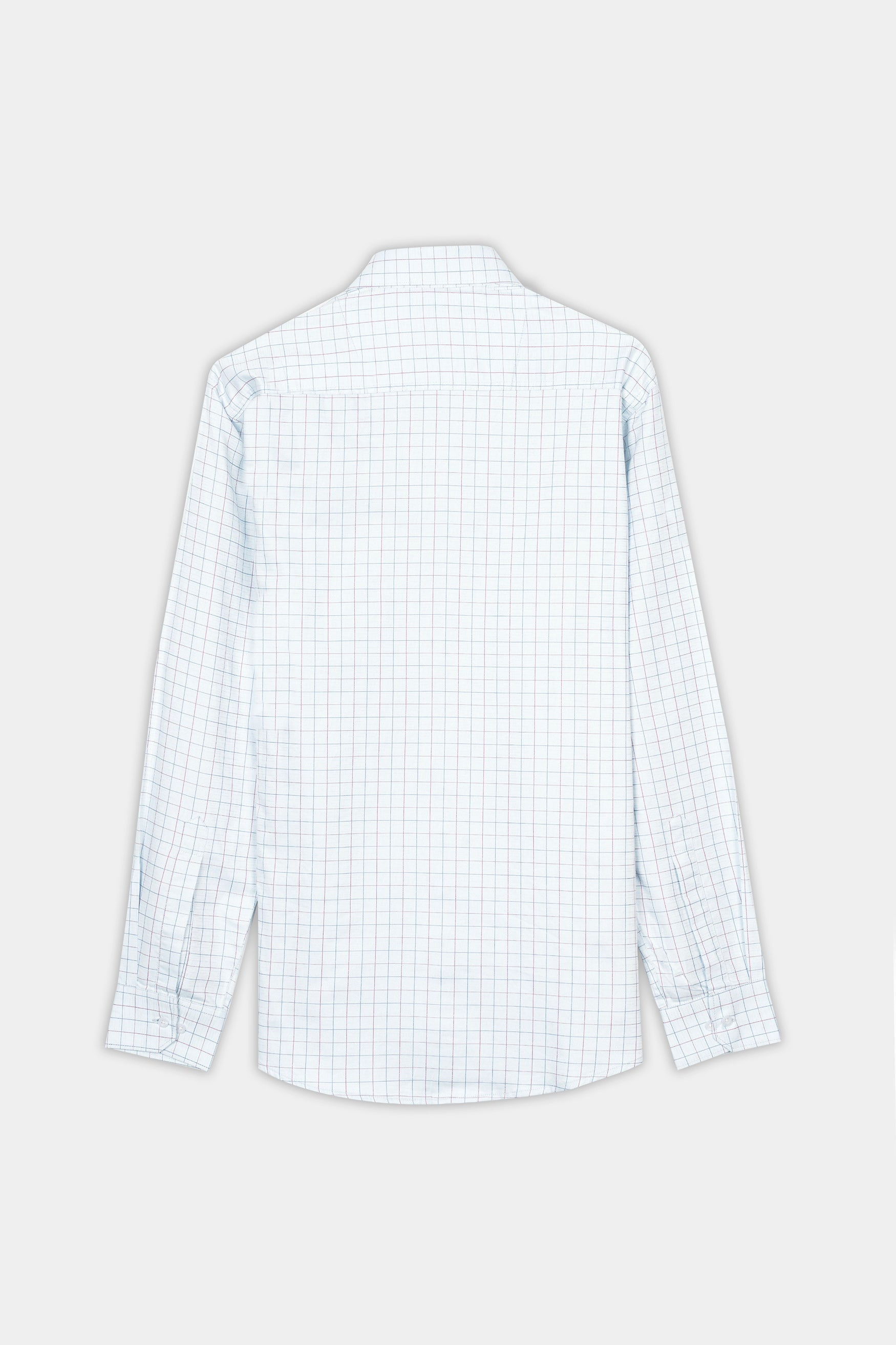 7swords-Bright White Multicolour Checkered Premium Cotton Shirt