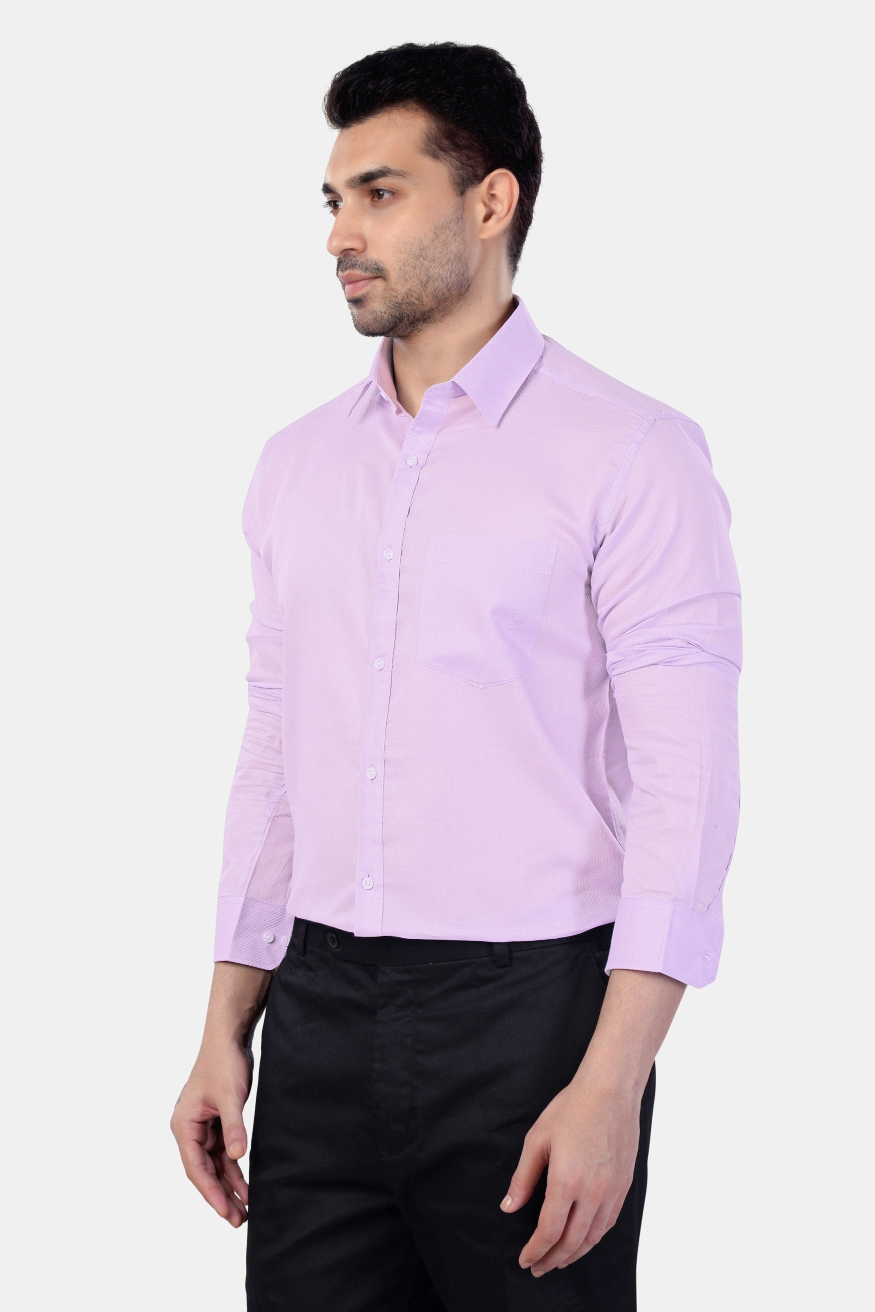 7swords-Twilight Lavender Premium Cotton Shirt