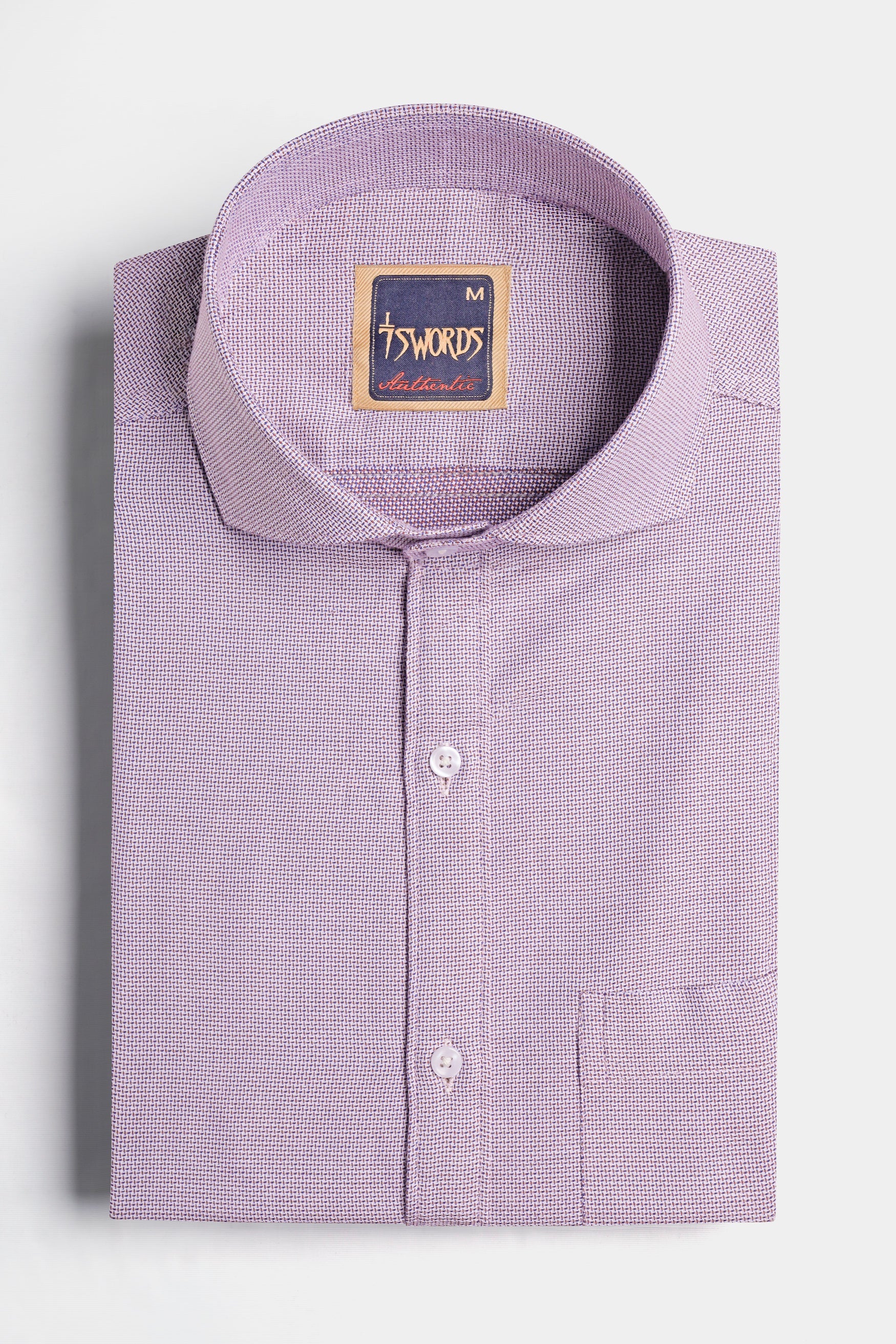 7swords-Carolina Plum Pink Premium Cotton Shirt