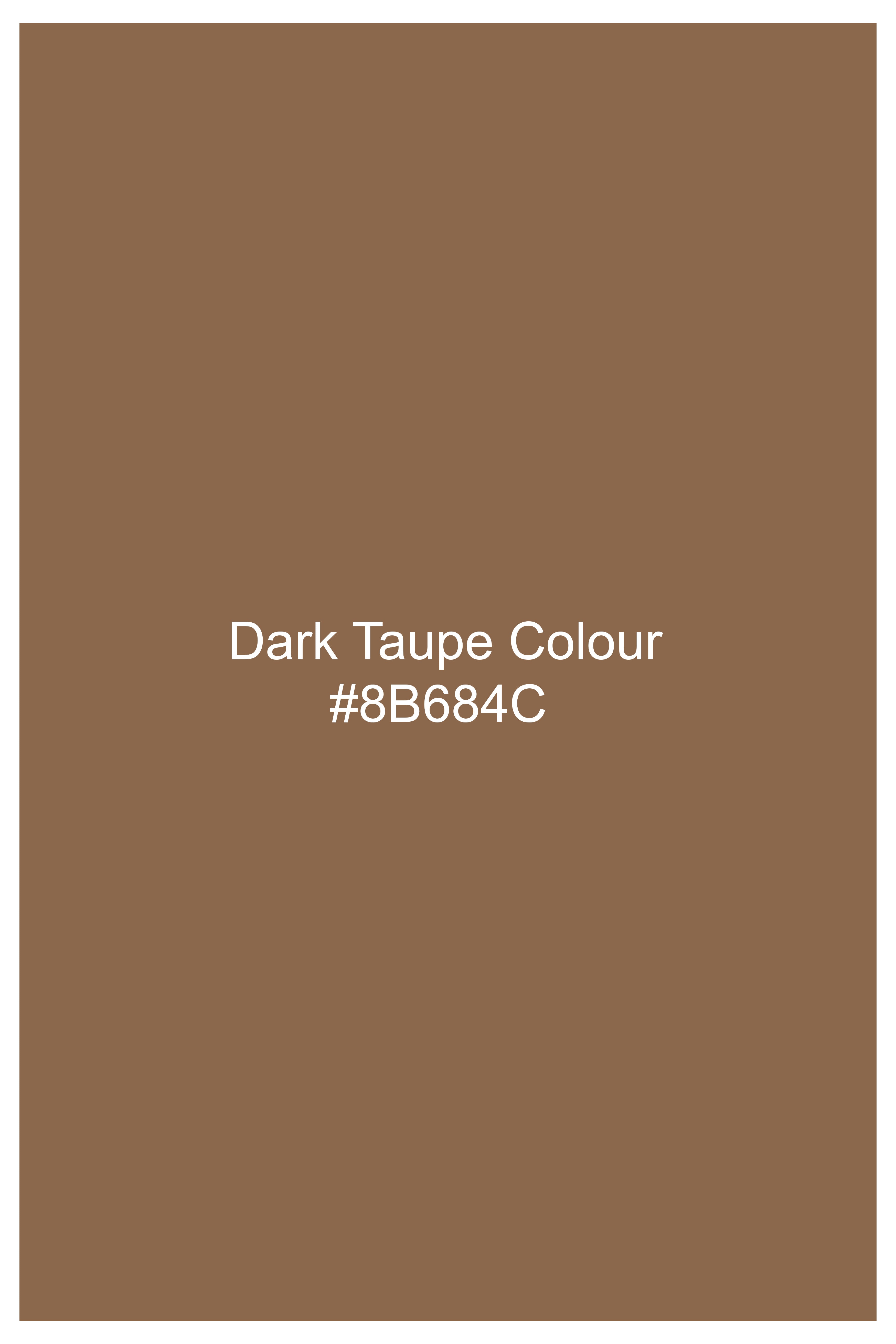 Dark Taupe Brown Striped with Embroidered Patchwork Super Soft Premium Cotton Designer Shirt