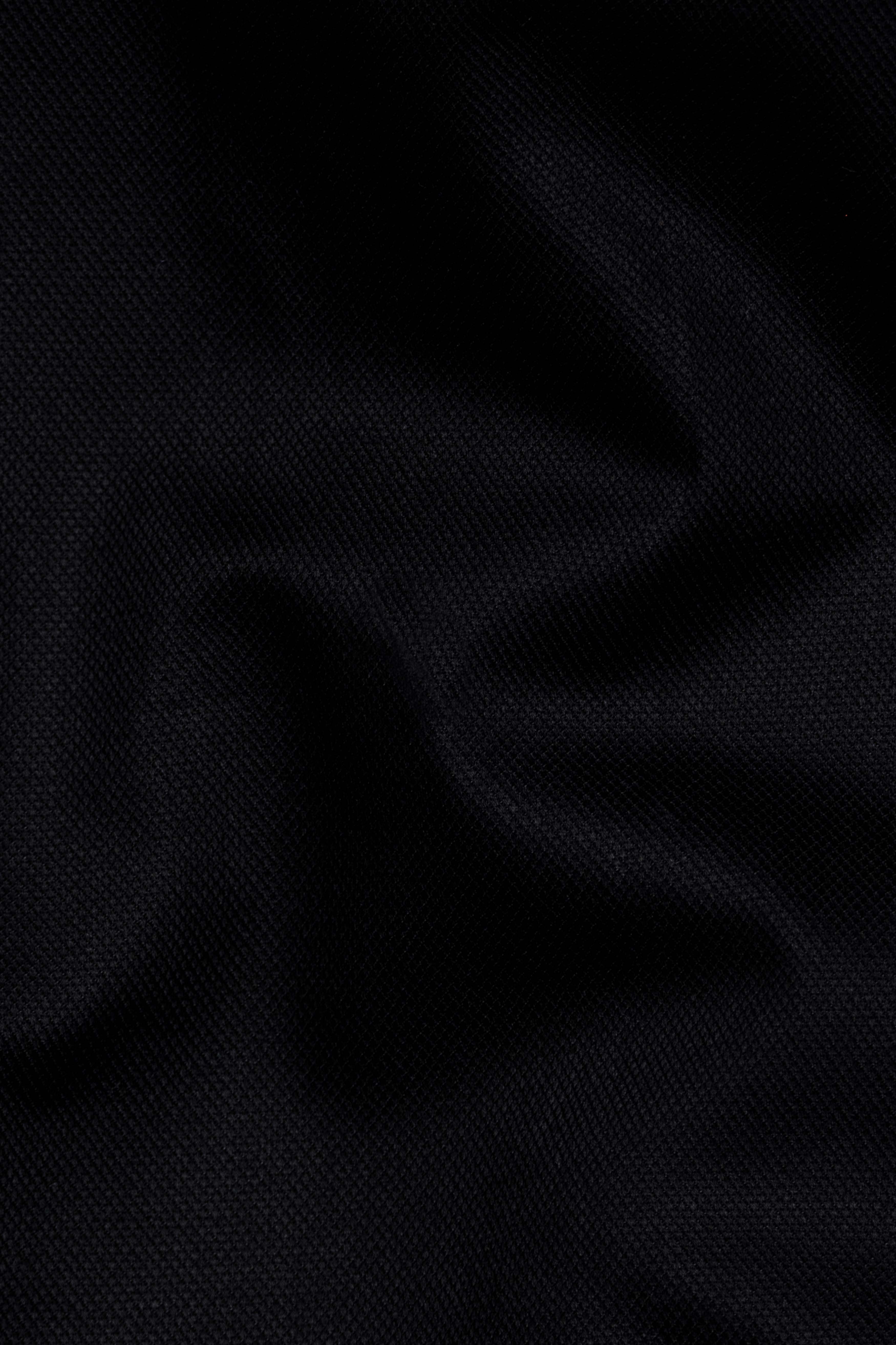 Jade Black with white cuff-collar Premium Cotton shirt