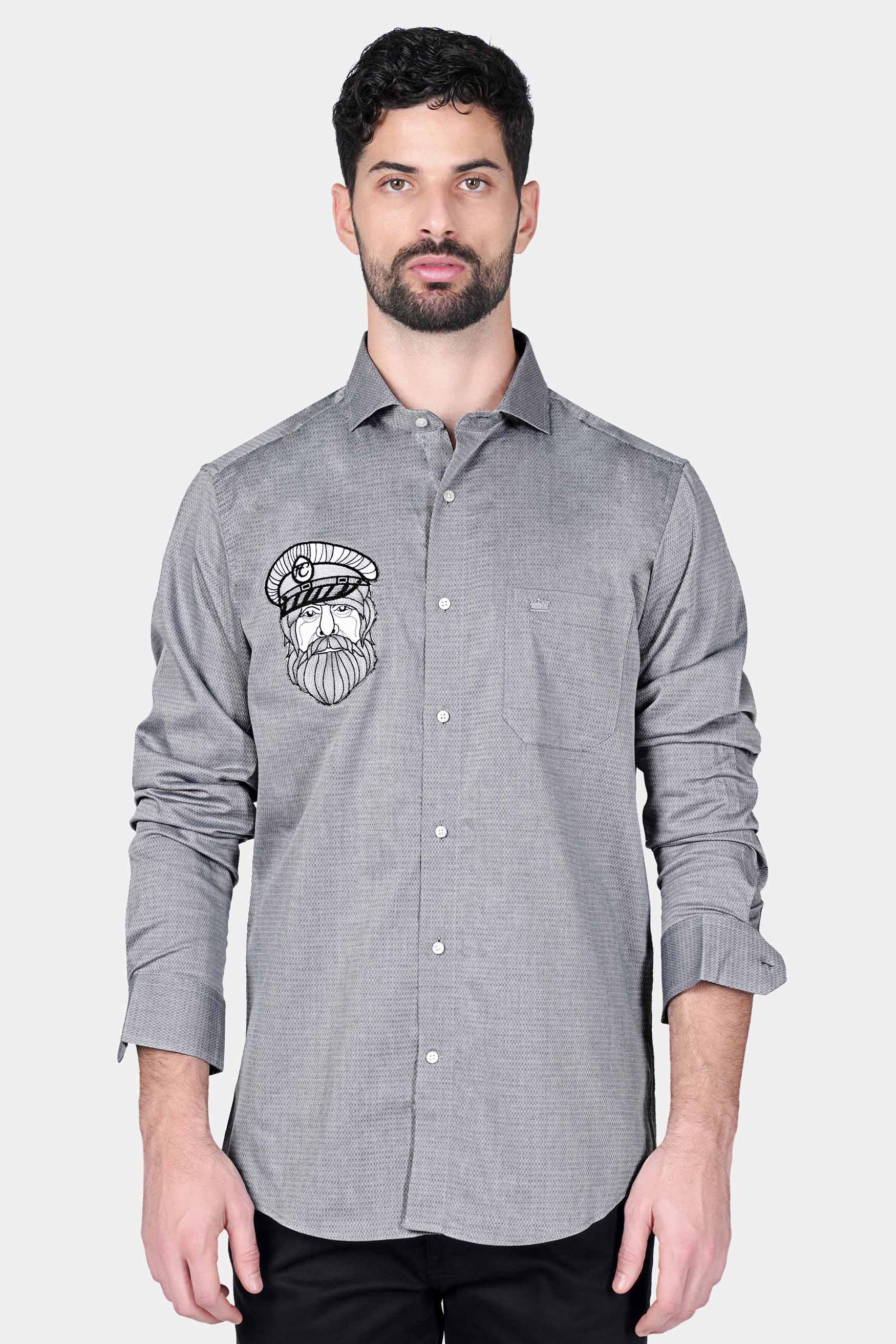 Oslo Gray Bearded Captain Patchwork Dobby Textured Premium Giza Cotton Designer Shirt 8256-CA-E335-38, 8256-CA-E335-H-38, 8256-CA-E335-39, 8256-CA-E335-H-39, 8256-CA-E335-40, 8256-CA-E335-H-40, 8256-CA-E335-42, 8256-CA-E335-H-42, 8256-CA-E335-44, 8256-CA-E335-H-44, 8256-CA-E335-46, 8256-CA-E335-H-46, 8256-CA-E335-48, 8256-CA-E335-H-48, 8256-CA-E335-50, 8256-CA-E335-H-50, 8256-CA-E335-52, 8256-CA-E335-H-52