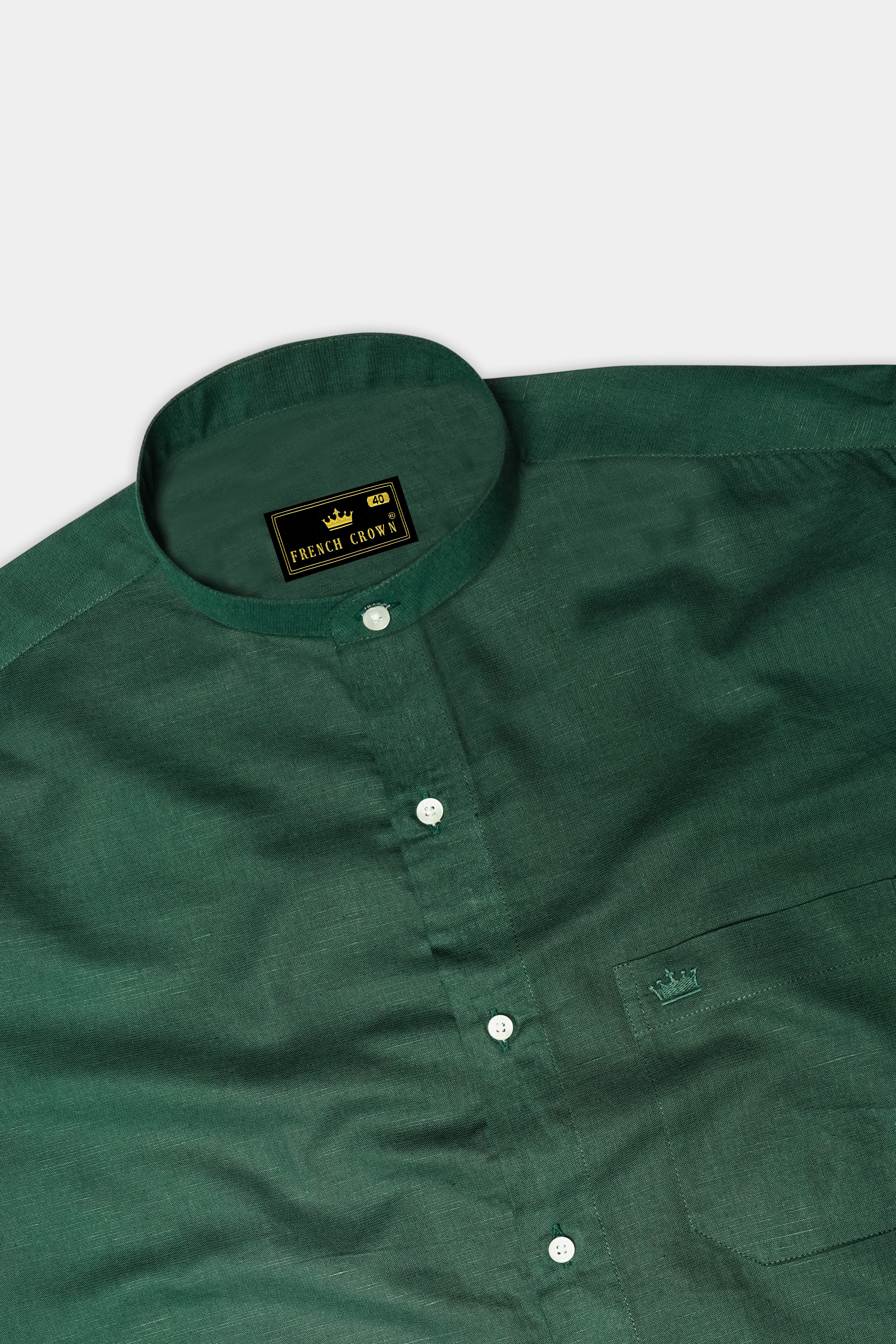 Spectra Green Luxurious Linen Shirt