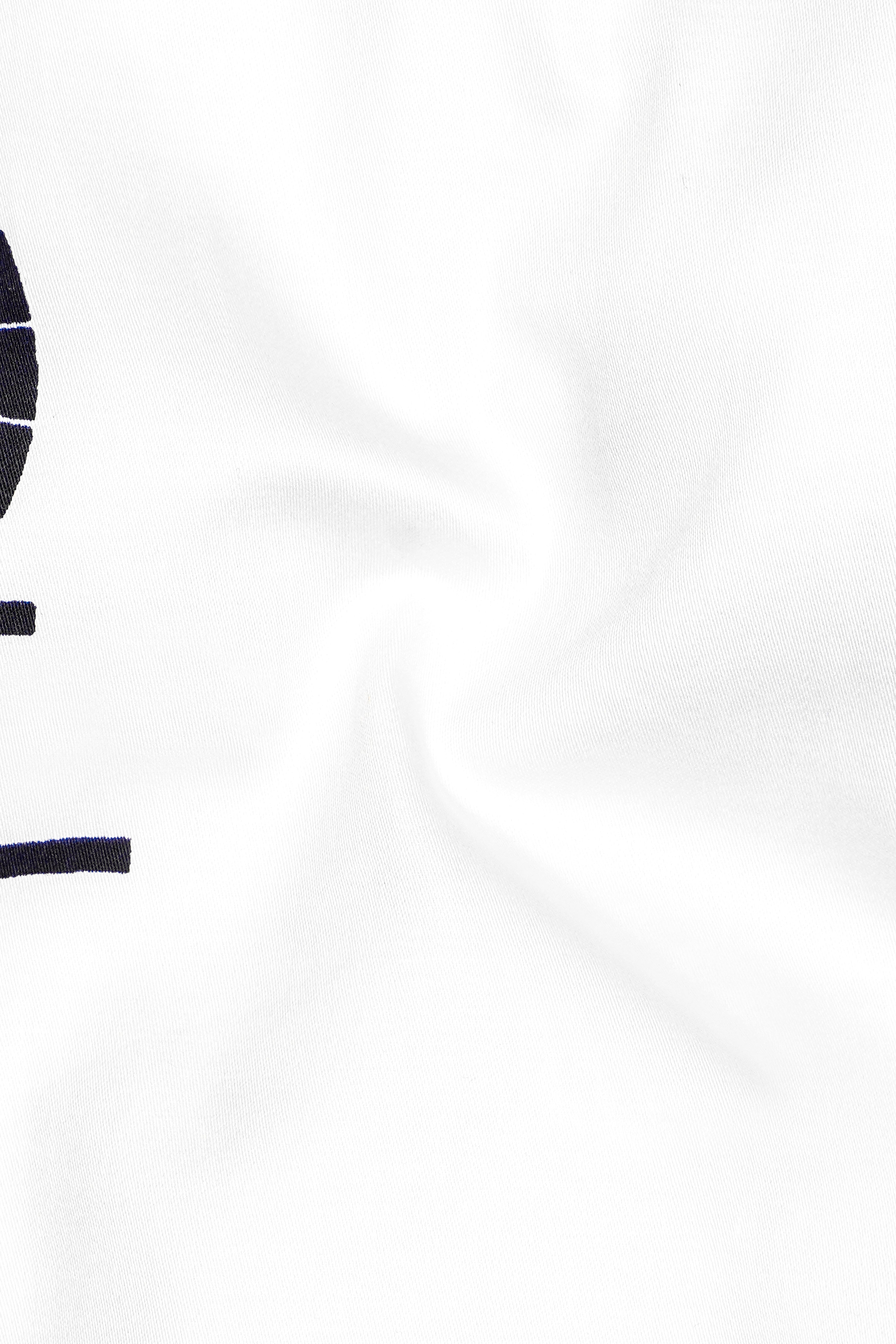 Bright White Japanese Printed Super Soft Premium Cotton Shirt