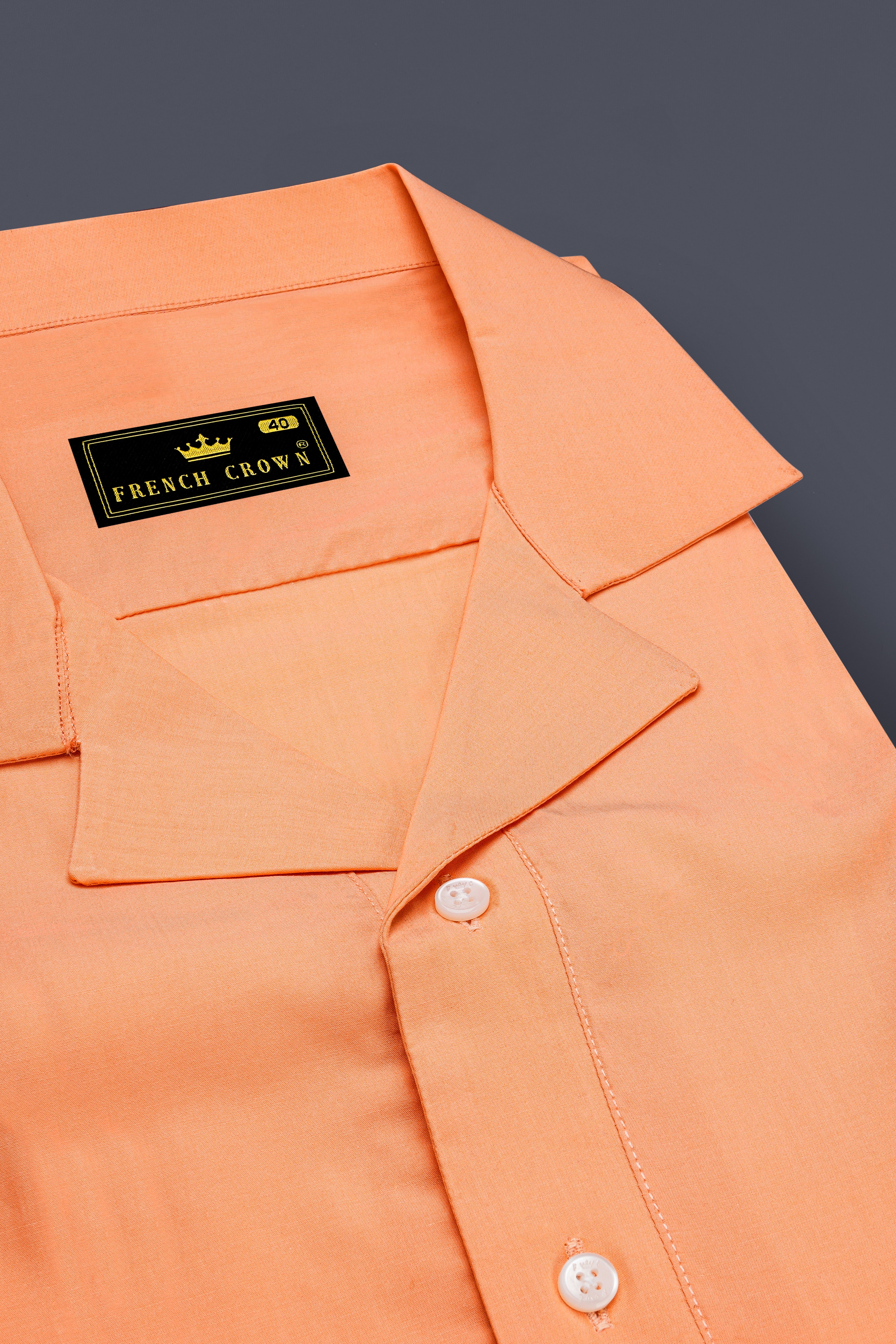 Tacao Orange Premium Cotton Designer Shirt