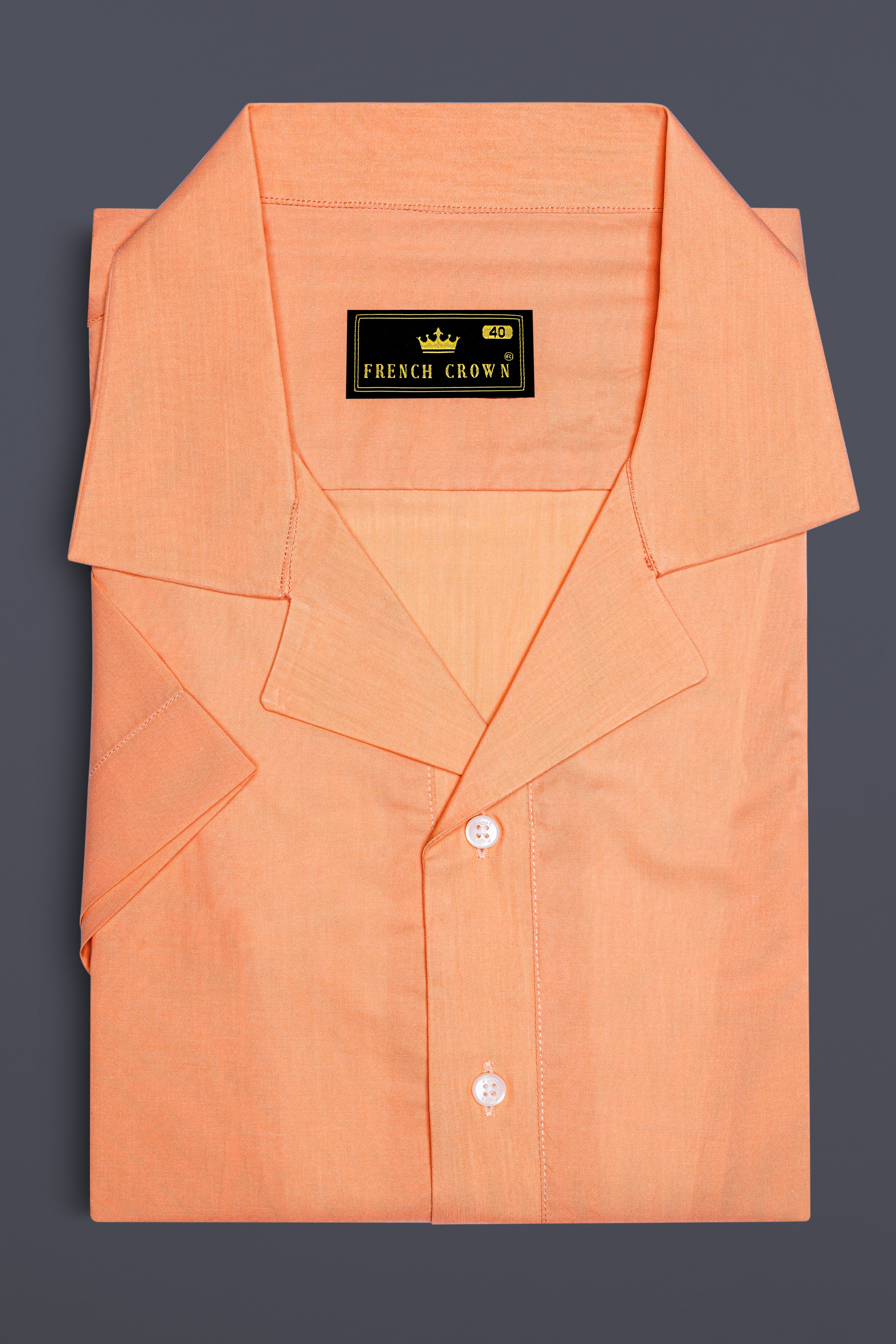 Tacao Orange Premium Cotton Designer Shirt