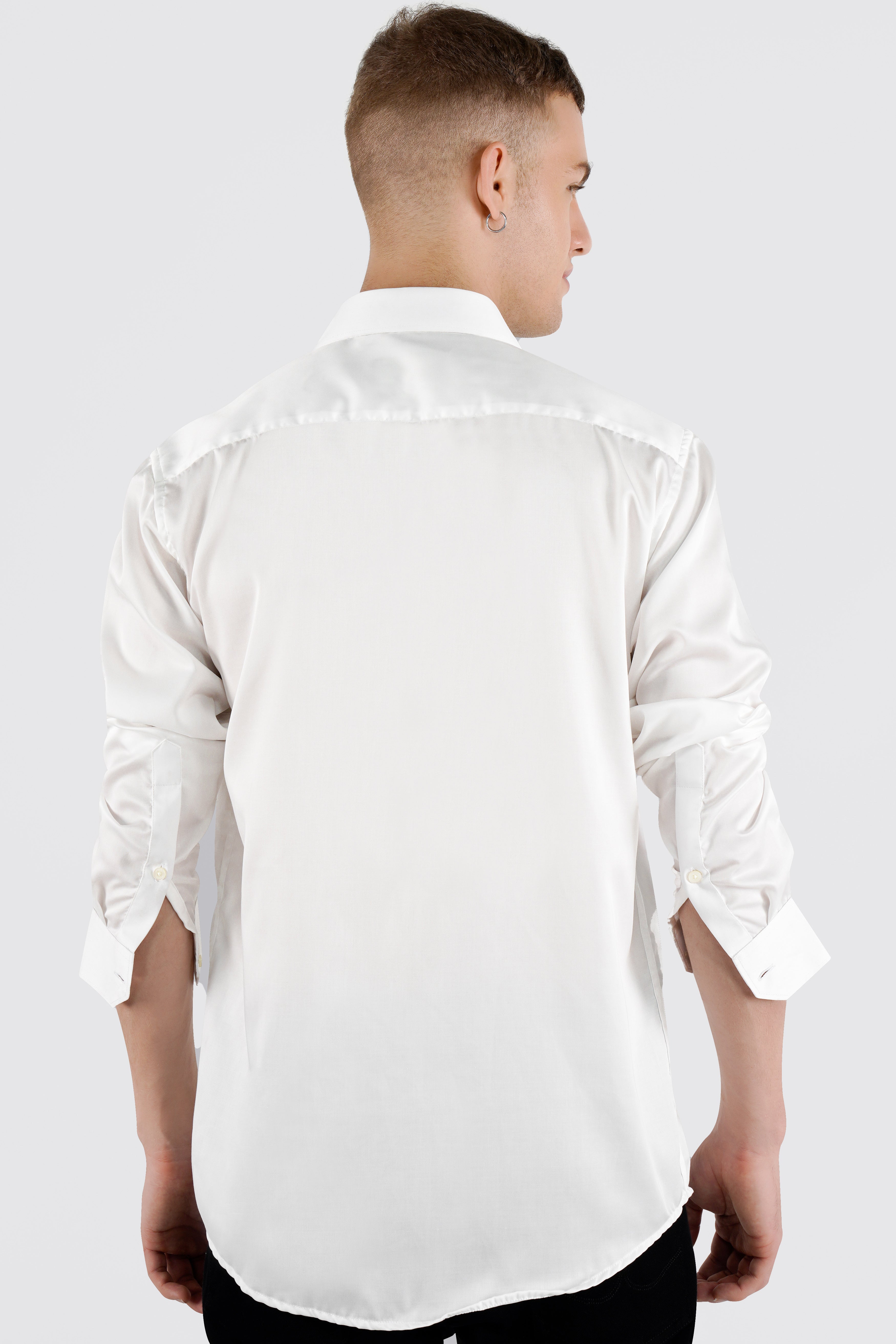 Bright White Funky Printed Super Soft Premium Cotton Designer Shirt