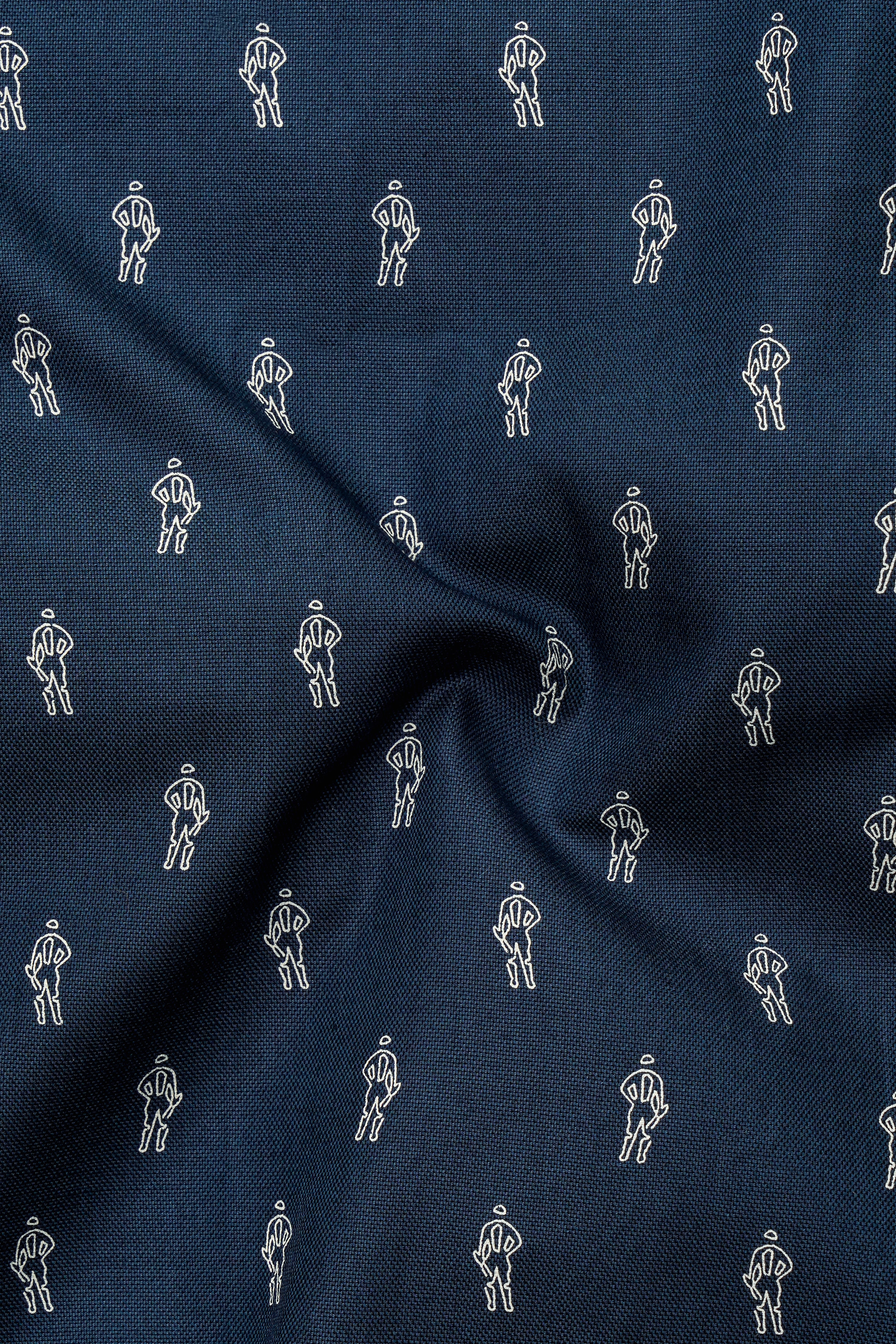 Firefly Blue Printed Royal Oxford Shirt
